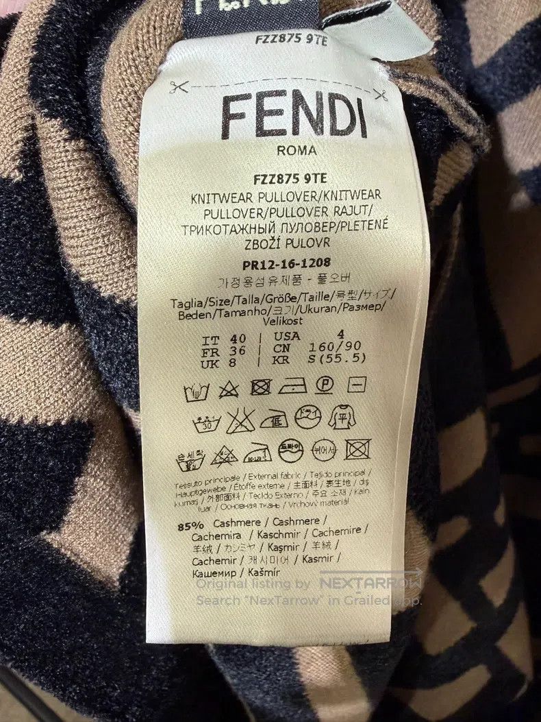 Fendi Fendi All-over Printed Vintage Floral Cashmere Cloak Sweat Size XS / US 0-2 / IT 36-38 - 6 Thumbnail