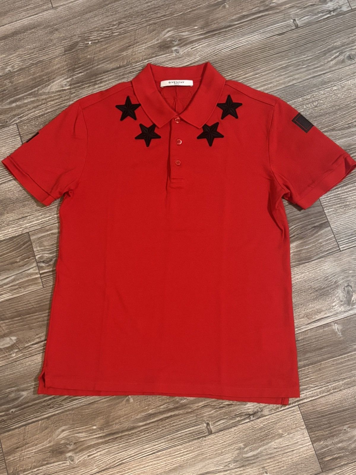 Givenchy Mens GIVENCHY polo shirt with stars embroidered size