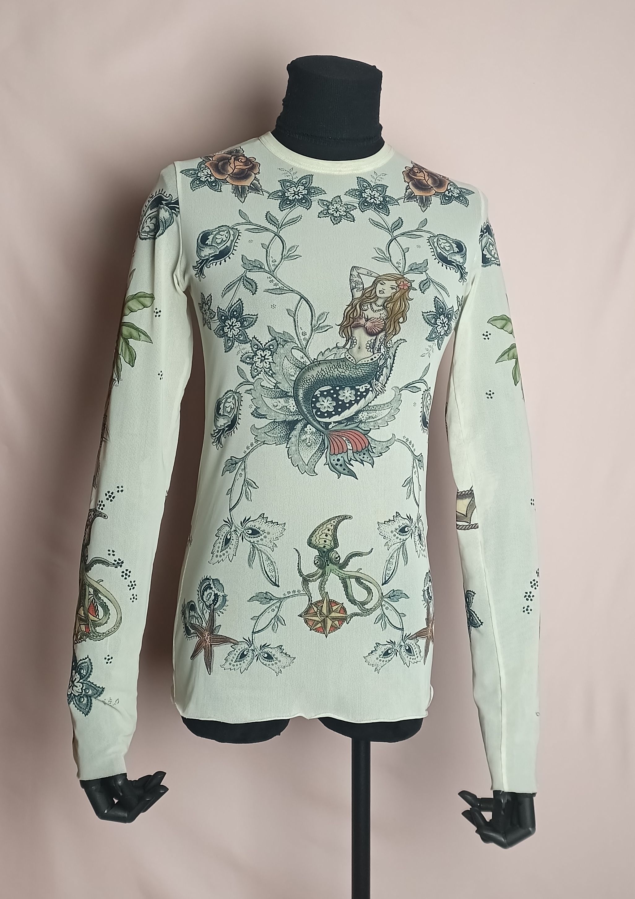 Etro ETRO Milano Old School Mermaid Print Mesh Top Jumper Size M / US 6-8 / IT 42-44 - 1 Thumbnail