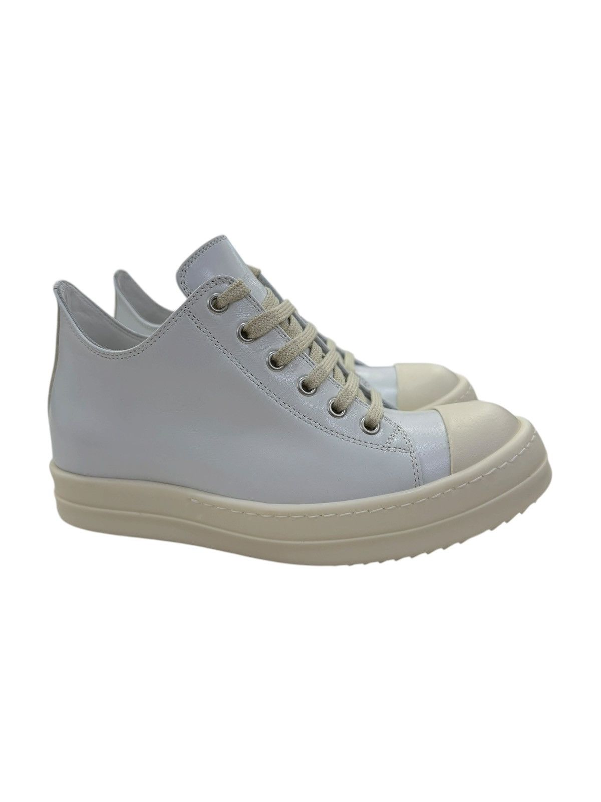 Rick Owens Rick Owens Low Top Hollywood Ramones White Chalk Milk Size US 6 / IT 36 - 1 Thumbnail