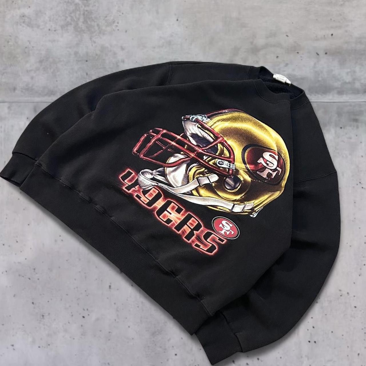 Lee RARE Vintage 90s Lee San Francisco 49ers Helmet Crewneck Size US XL / EU 56 / 4 - 1 Thumbnail