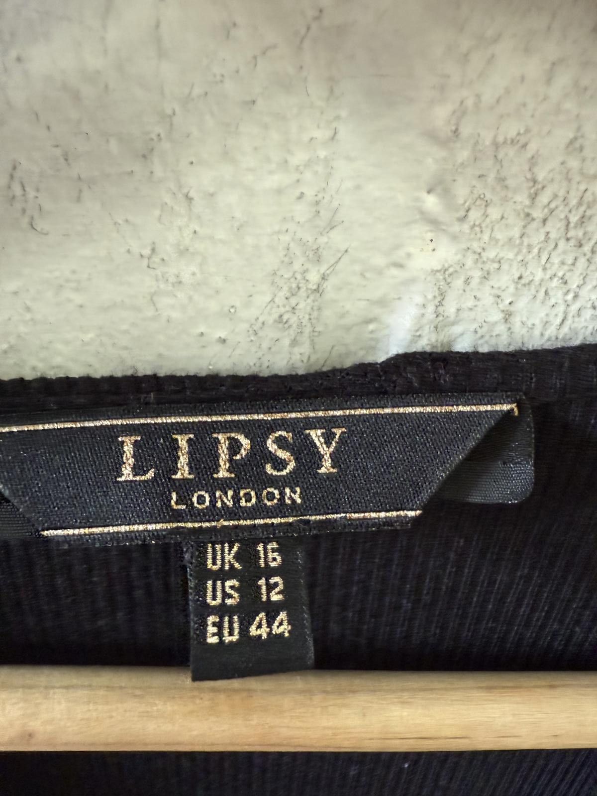 Designer Lipsy London Long Sleeve Dress with Button Detail Size XL / US 12-14 / IT 48-50 - 3 Thumbnail
