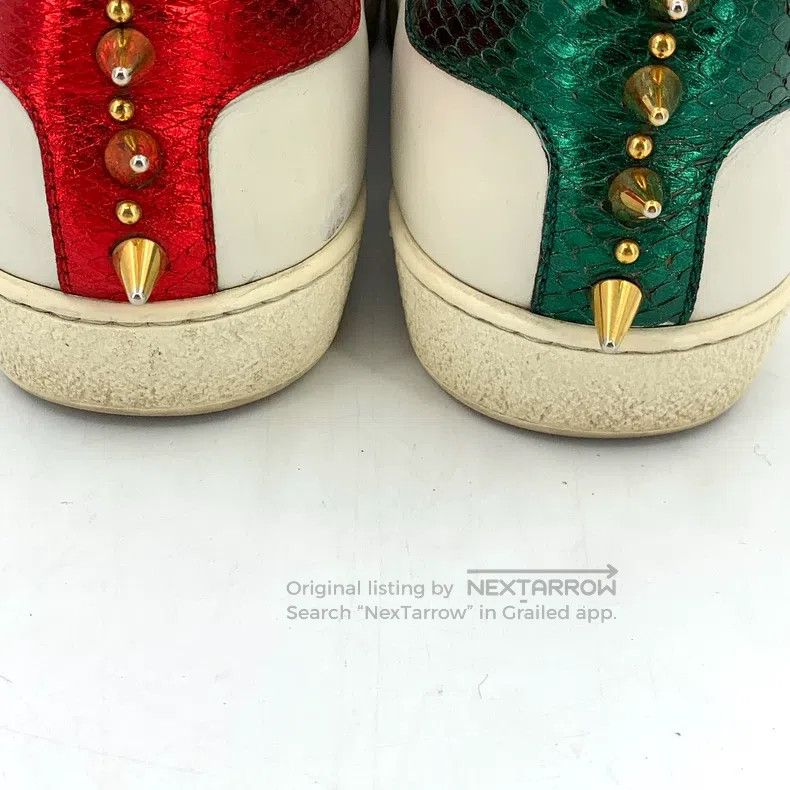Gucci Gucci Ace Series White Striped Webbing Rivet Lace-up Casua Size US 6 / IT 36 - 9 Thumbnail