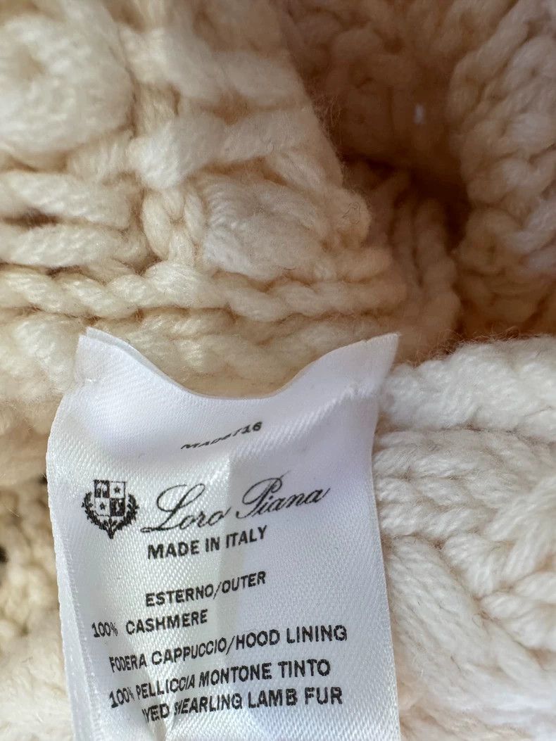 Loro Piana LORO PIANA White cashmere knit cap coat Size S / US 4 / IT 40 - 5 Thumbnail