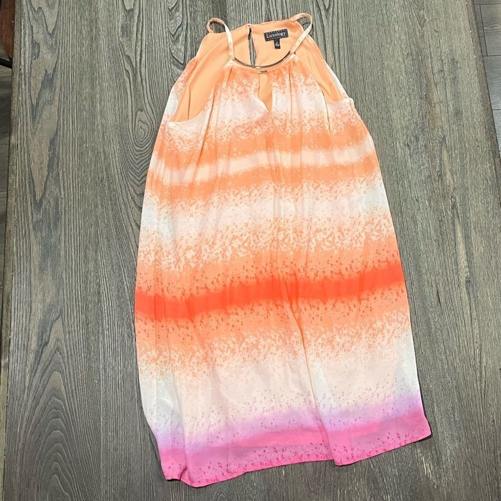 Vintage Luxology Tent Dress Ombre Stripe Sleeveless Mini Size 4 Size S / US 4 / IT 40 - 1 Thumbnail