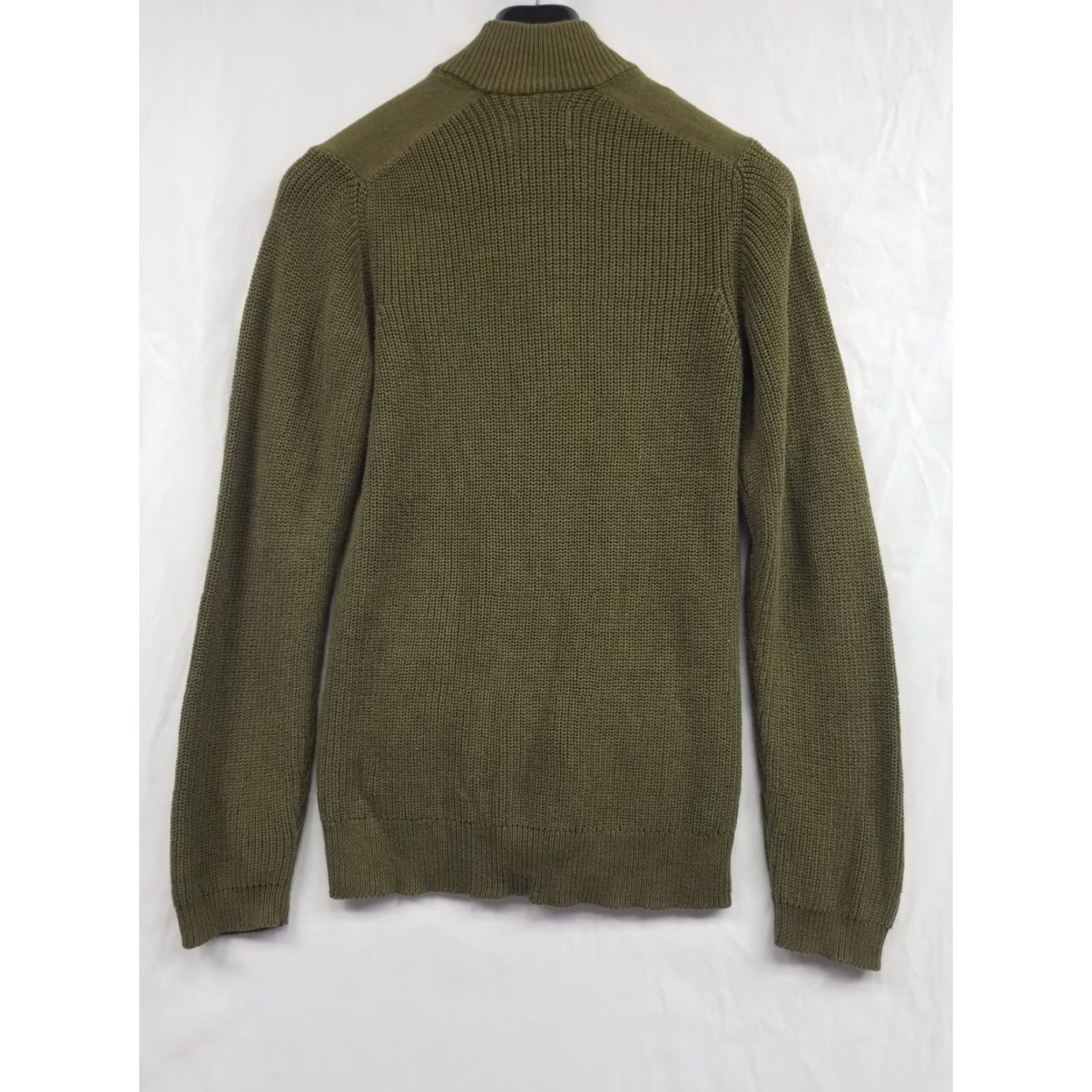 Vintage Pact Sweater Cardigan Long Sleeve Green Cotton Women's Small S Knit Cable-Knit Size S / US 4 / IT 40 - 2 Thumbnail