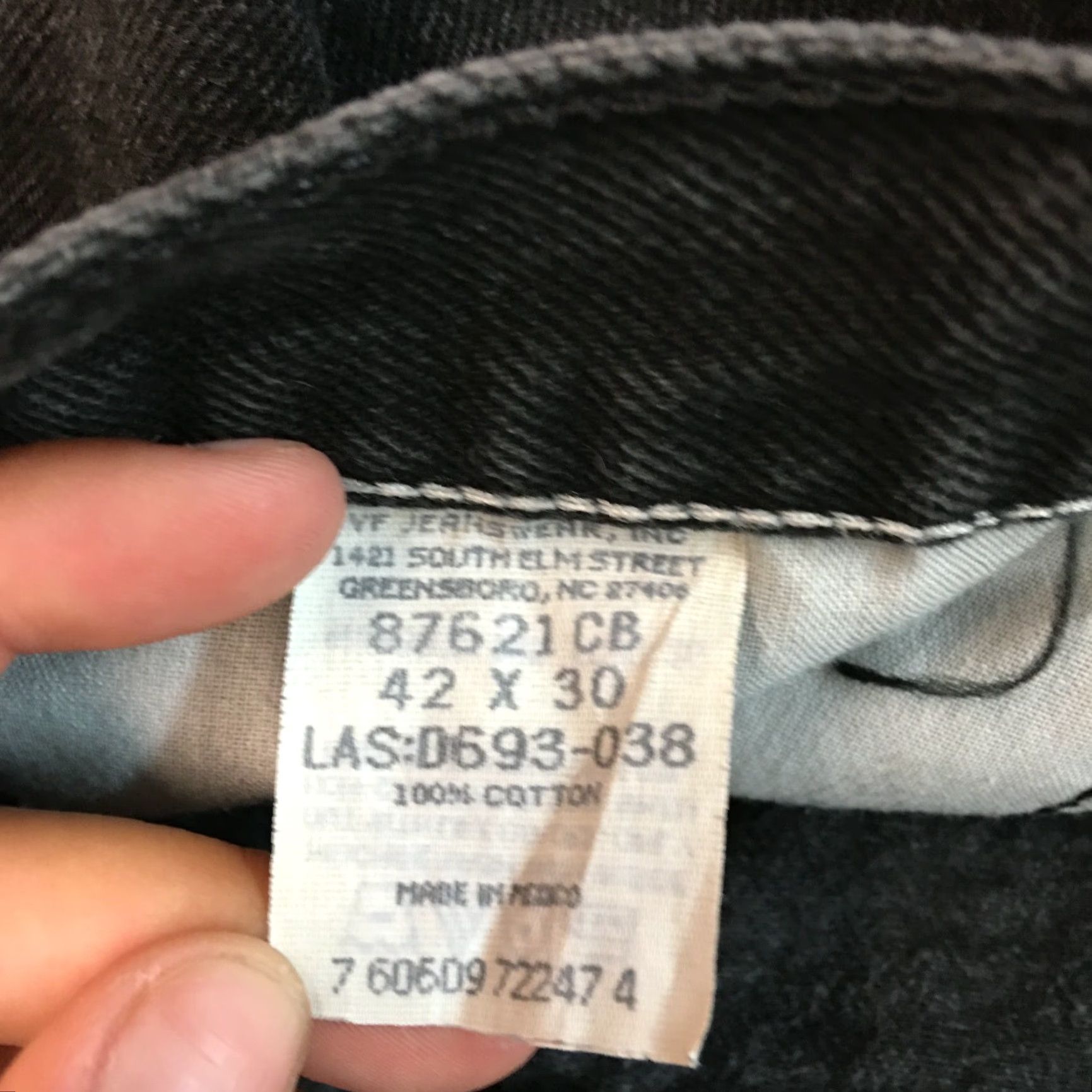 Denime Rustler Jeans Mens Casual Regular Fit Straight Leg Black Denim Size 42 X30 Size US 42 / EU 58 - 6 Thumbnail