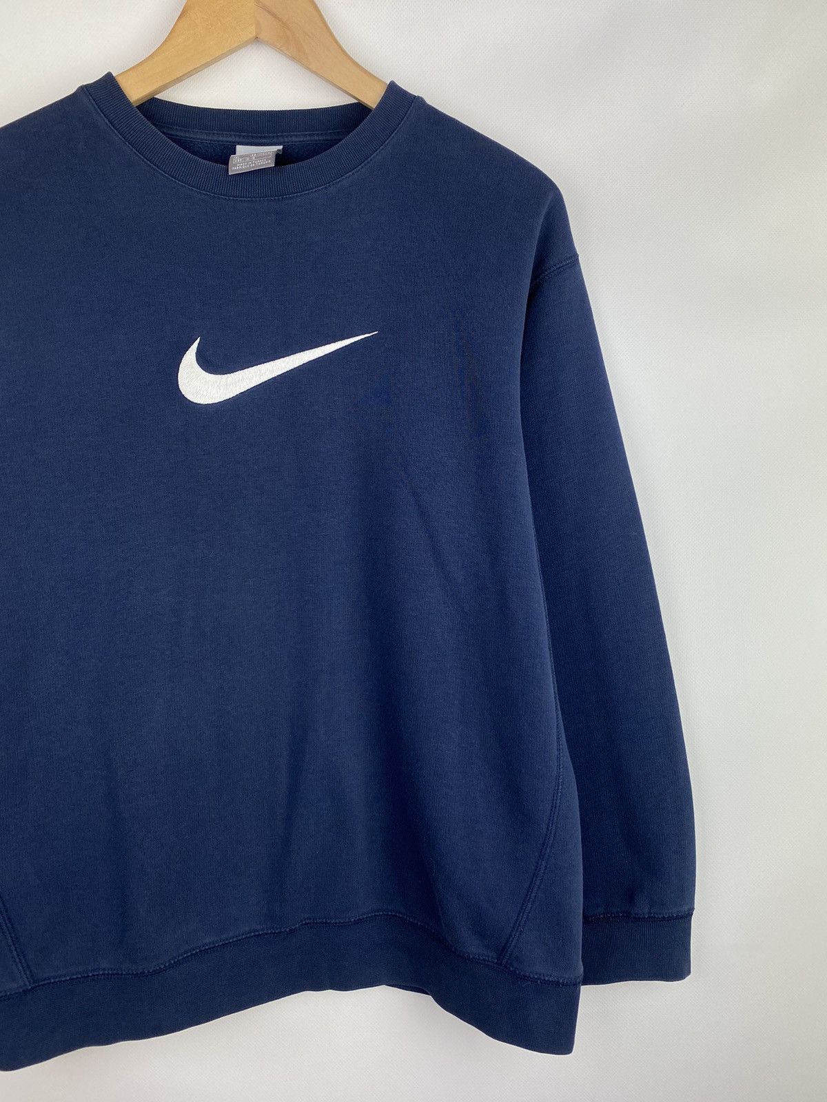 Nike × Vintage Nike vintage Y2K big swoosh sweatshirt fits ladies xl Size XL / US 12-14 / IT 48-50 - 3 Thumbnail
