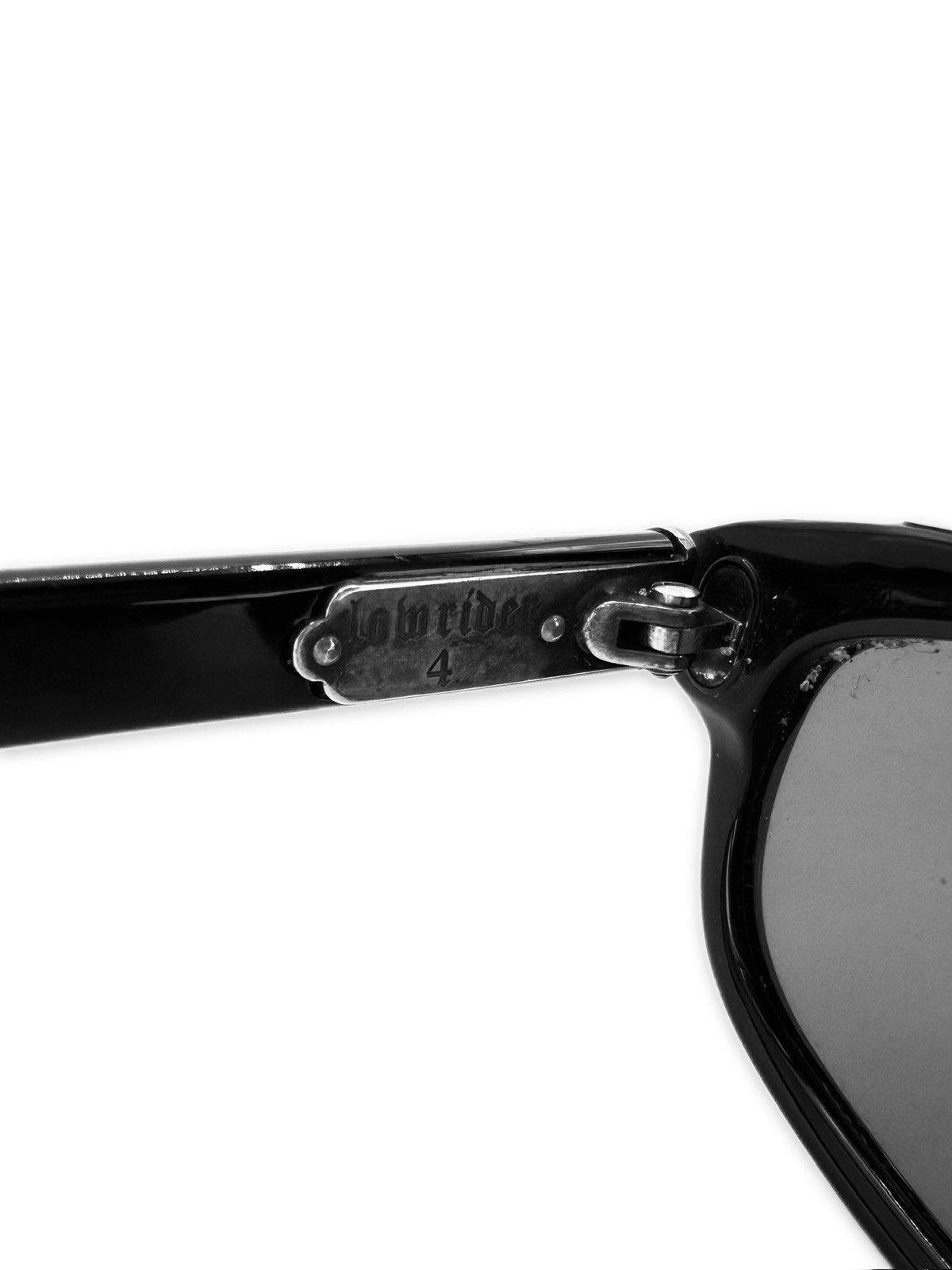 Chrome Hearts Chrome Hearts ‘Lowrider 4’ Black .925 Silver Oval Sunglasses Size ONE SIZE - 5 Thumbnail