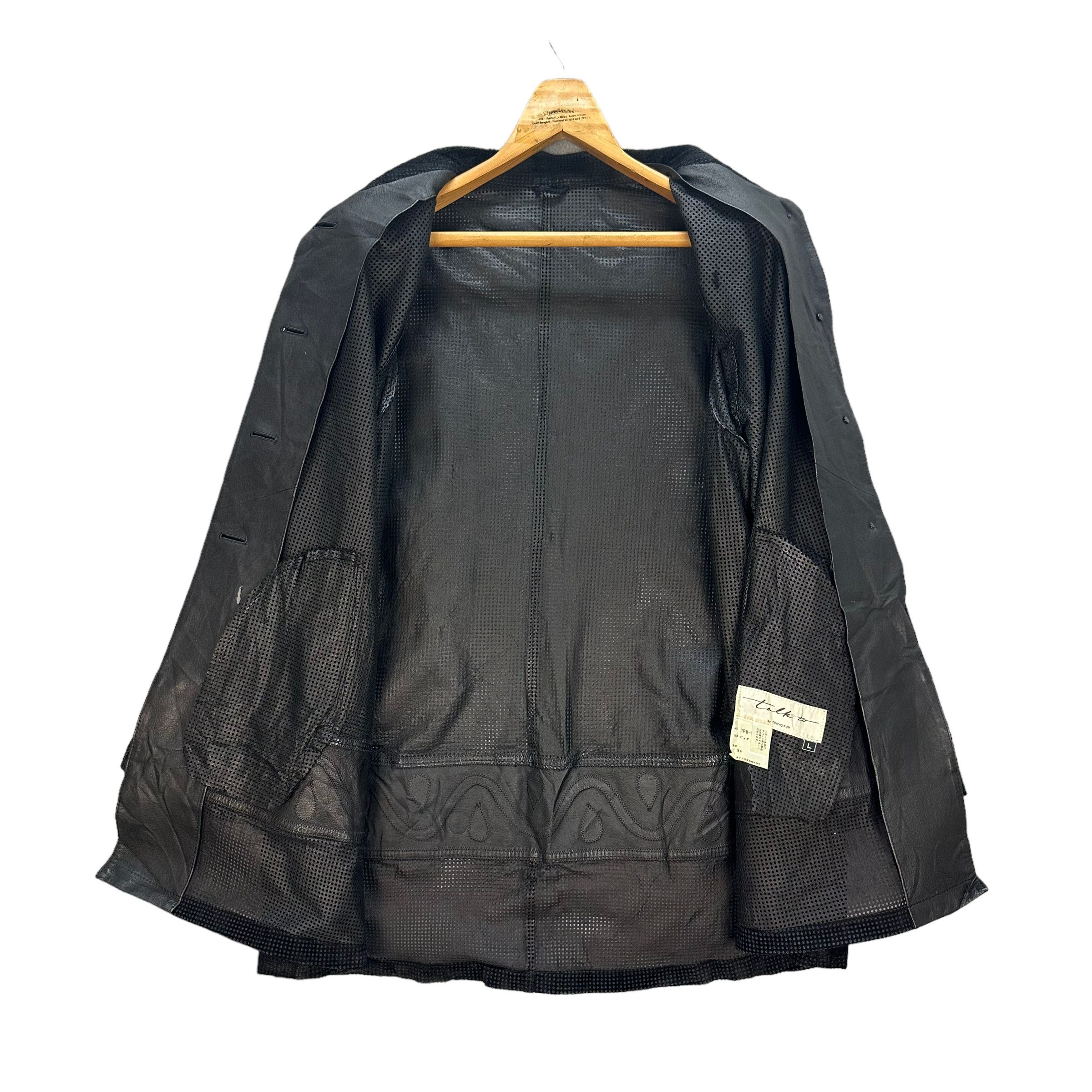 Japanese Brand TALK TO BY TOKYO FUR FULLY MESH LEATHER JACKET #7864-185 Size L / US 10 / IT 46 - 6 Thumbnail