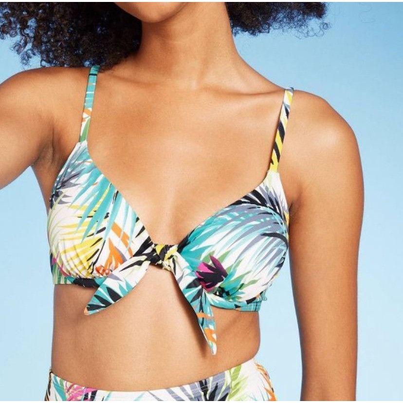 Other Shade & Shore - Women's Tie-Front Underwire Bikini Top - Mul Size ONE SIZE - 1 Thumbnail