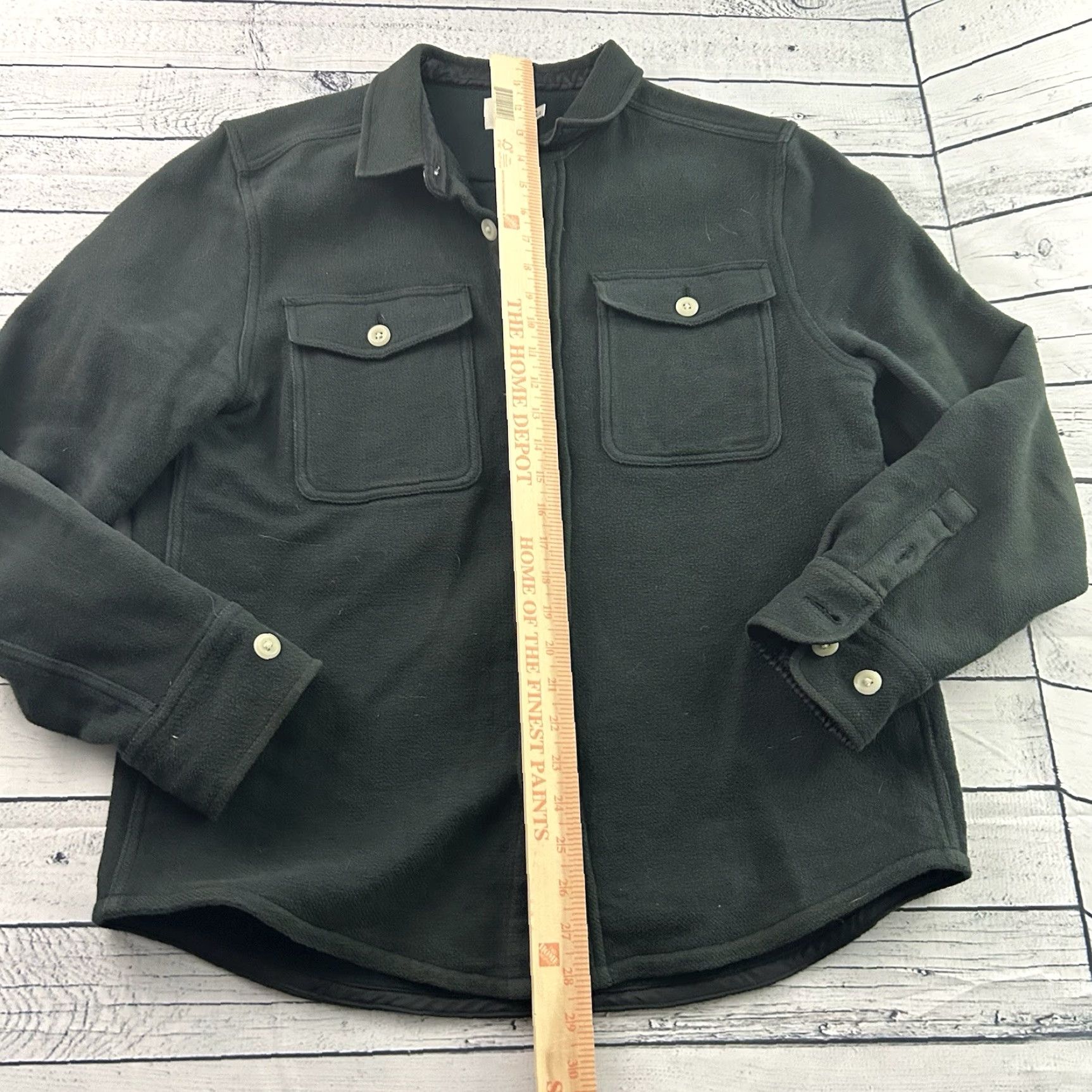 Flint And Tinder Flint & Tinder Shirt Jacket Mens Large Gray Cotton Wool Button Front Size US L / EU 52-54 / 3 - 3 Thumbnail