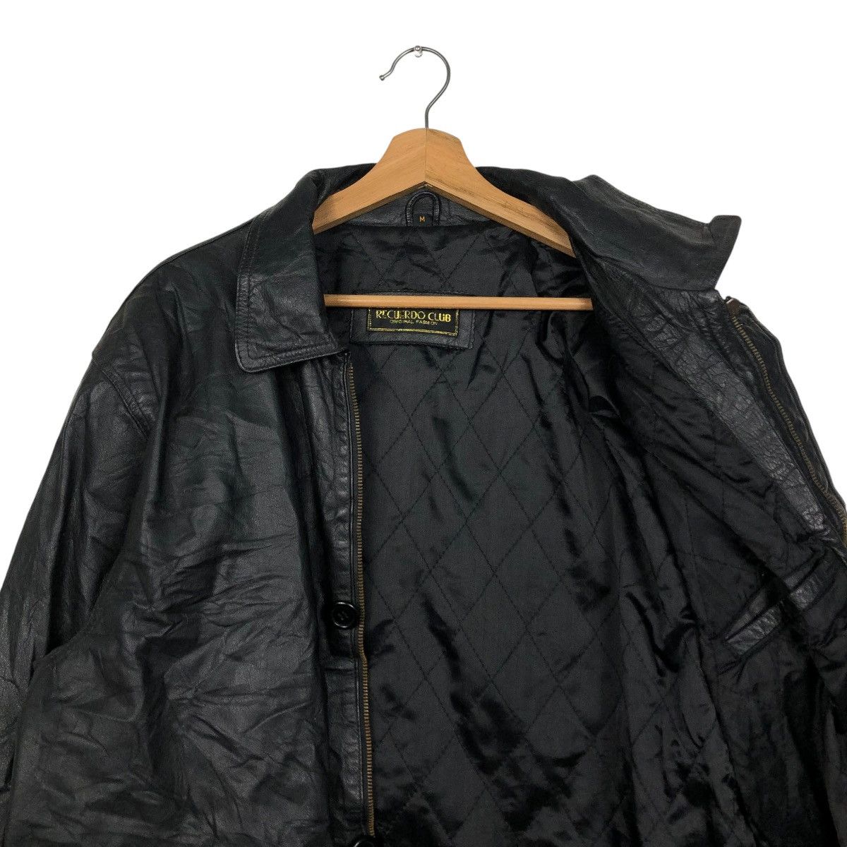 Japanese Brand 🔥VINTAGE BIKER LEATHER JACKET RECUERDO ISSEY MIYAKE Size US M / EU 48-50 / 2 - 14 Thumbnail