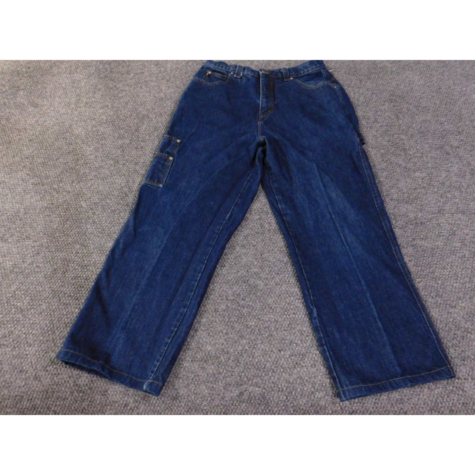 Guess GUESS Jeans Mens Carpenter Denim Workwear Blue 33x32 Pockets Relaxed Fit Size US 33 - 2 Thumbnail