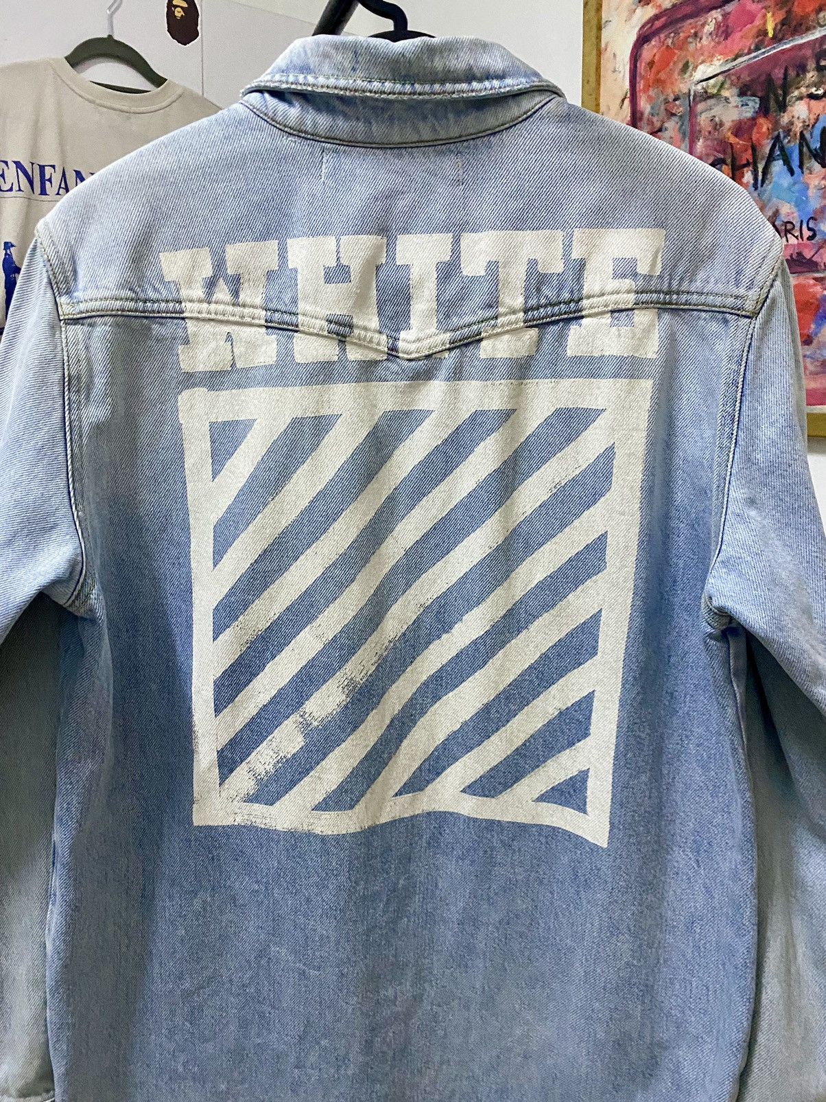 Off-White Off-White Diagonal Spray Denim trompe l'oeil Button up Size US S / EU 44-46 / 1 - 4 Thumbnail