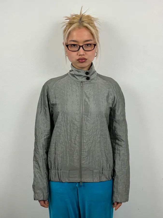Dries Van Noten Dries Van Noten Grey Quilted Relief Jacket Size S / US 4 / IT 40 - 2 Thumbnail
