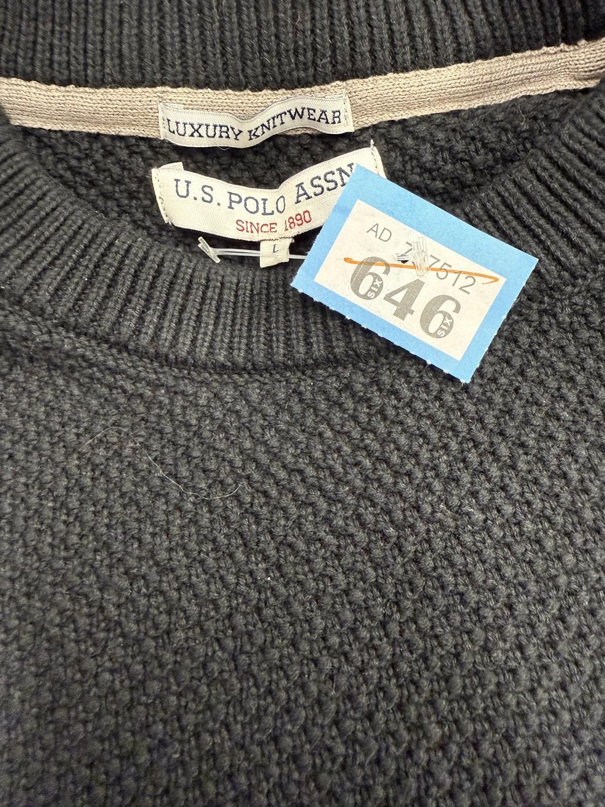 U.S. Polo Assn. U.S. Polo Assn. Black Luxury Knitwear Sweater Size US L / EU 52-54 / 3 - 2 Thumbnail