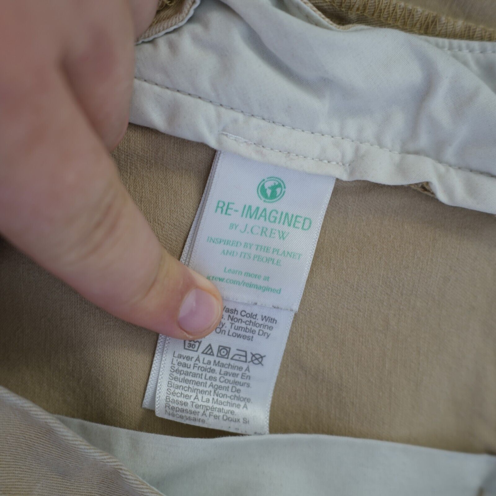 J.Crew J. Crew Flex Tan Cotton Straight Chino Pants 34/28 Mid Rise Size US 34 / EU 50 - 8 Thumbnail