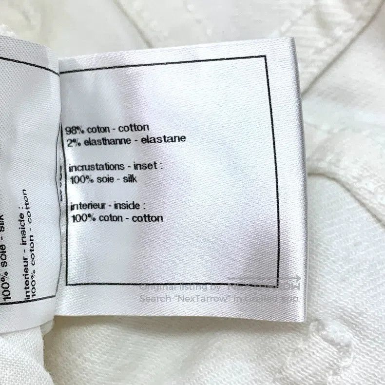 Chanel Chanel White button design cotton casual denim trousers Size 25" / US 0 / IT 36 - 8 Thumbnail