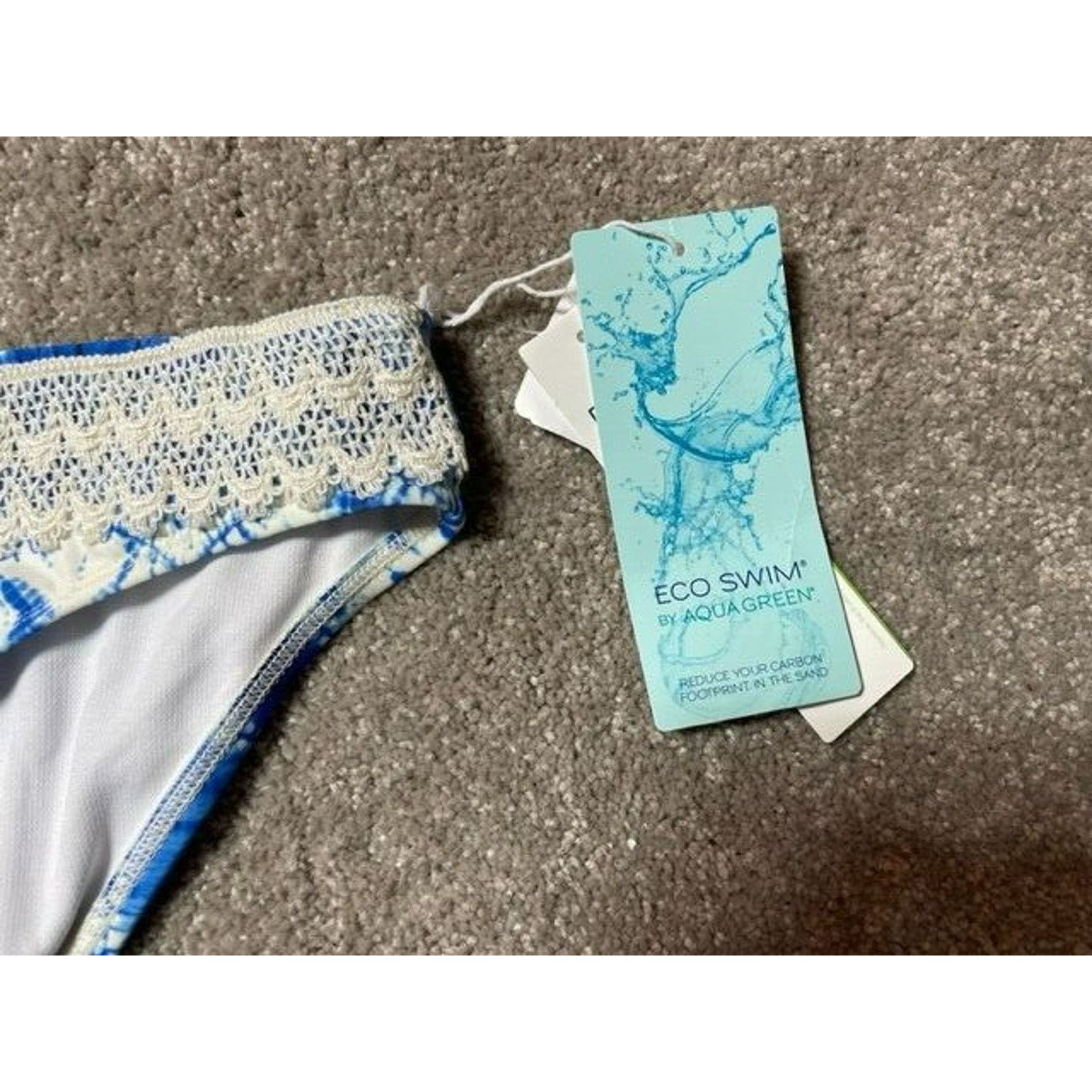 Other Eco Swim by Aqua Green Bikini Swim Bottom Womens 12 Zig Zag Size XL / US 12-14 / IT 48-50 - 9 Thumbnail