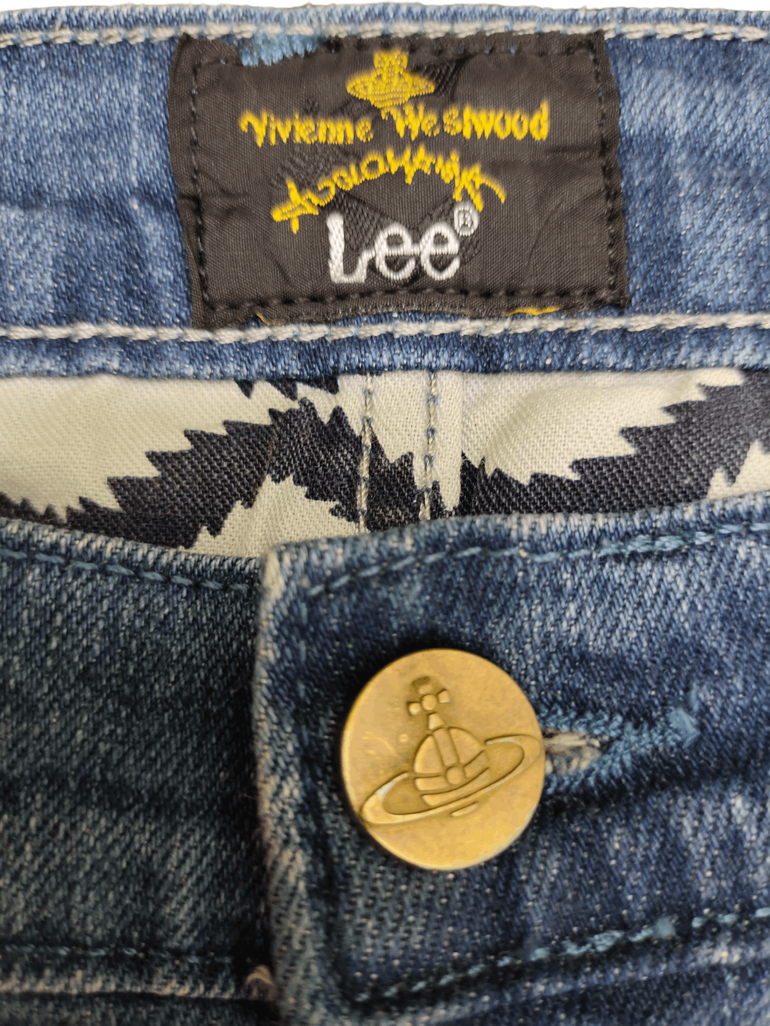 Lee × Vivienne Westwood Vivienne Westwood X Lee orb Logo Denim Pants Slim Fit Size US 30 / EU 46 - 13 Thumbnail