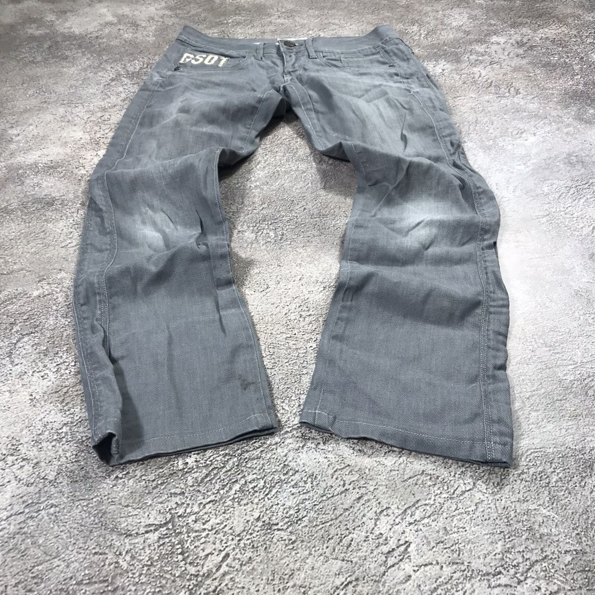 Vintage Vintage G Star Distressed Low Rise Flared Jeans Skate Y2K 29 Size US 29 - 1 Thumbnail