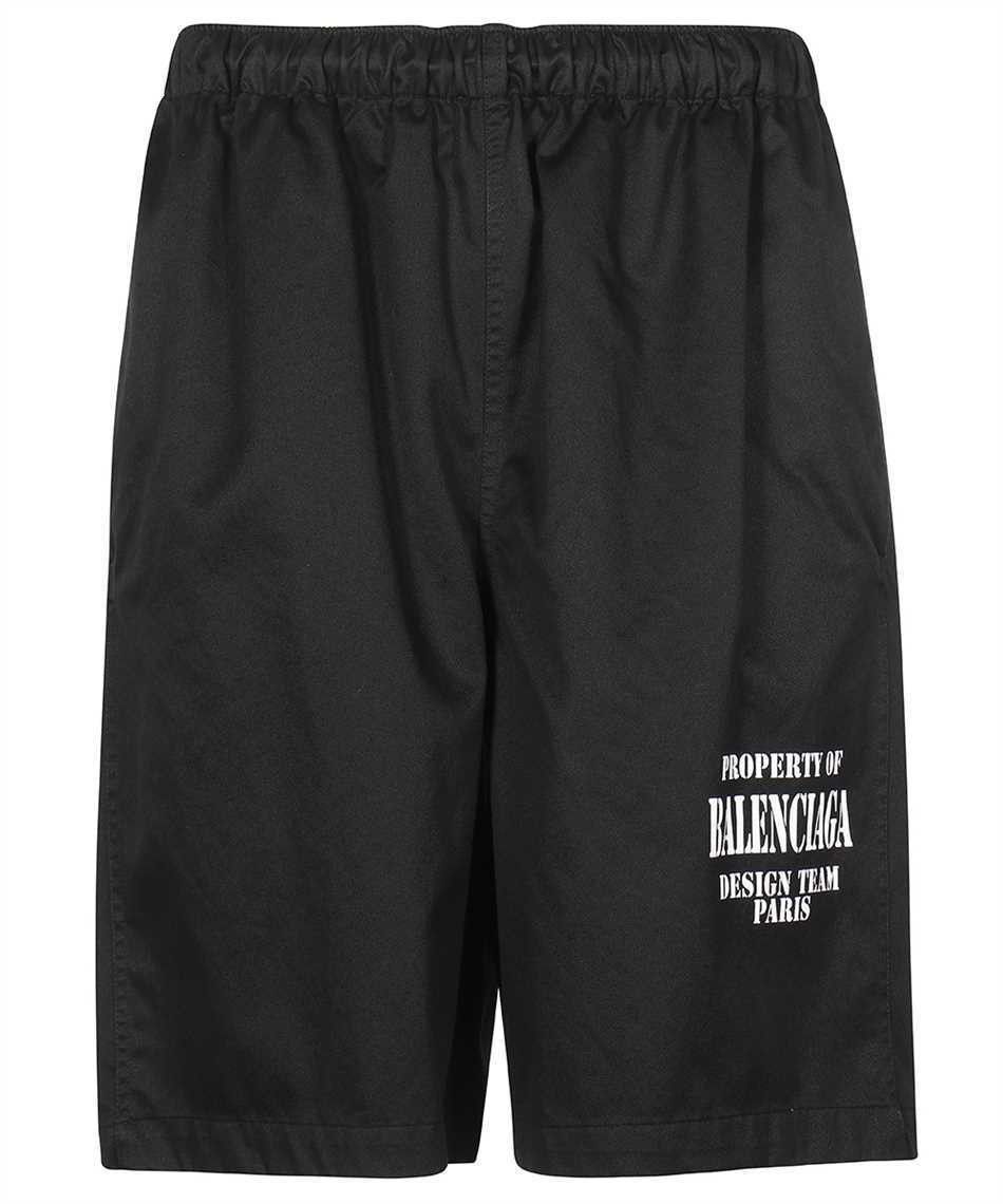 Balenciaga o1mle0724 Property of Logo Shorts in Black Size US 34 / EU 50 - 1 Thumbnail
