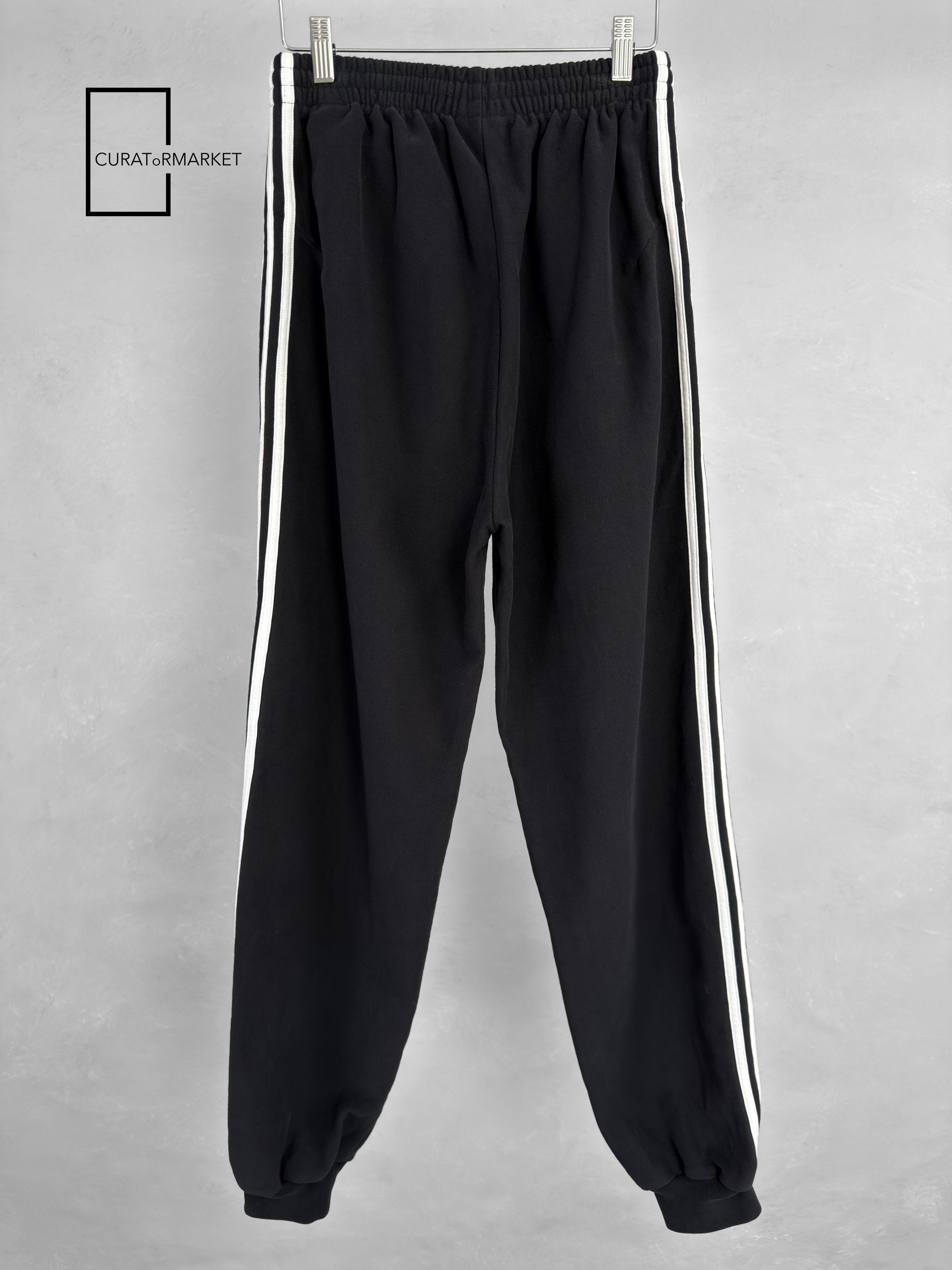 Adidas × Balenciaga XXS Cuffed Relaxed Track Pant Embroidered Logo Stripes SS21 Size US 32 / EU 48 - 4 Thumbnail