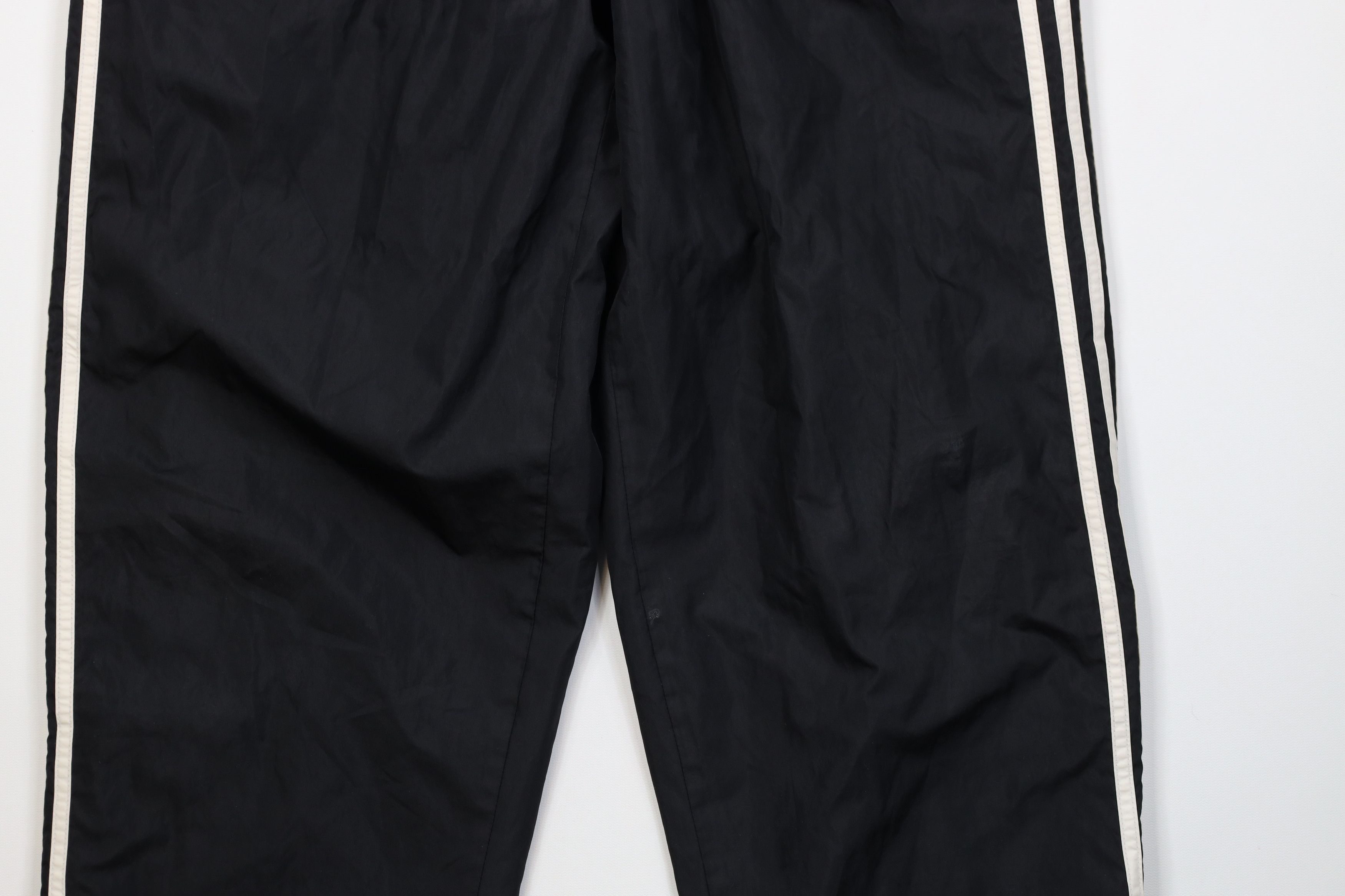 Adidas Vintage 90s Adidas Lined Wide Leg Windbreaker Pants Black Size US 38 / EU 54 - 4 Thumbnail