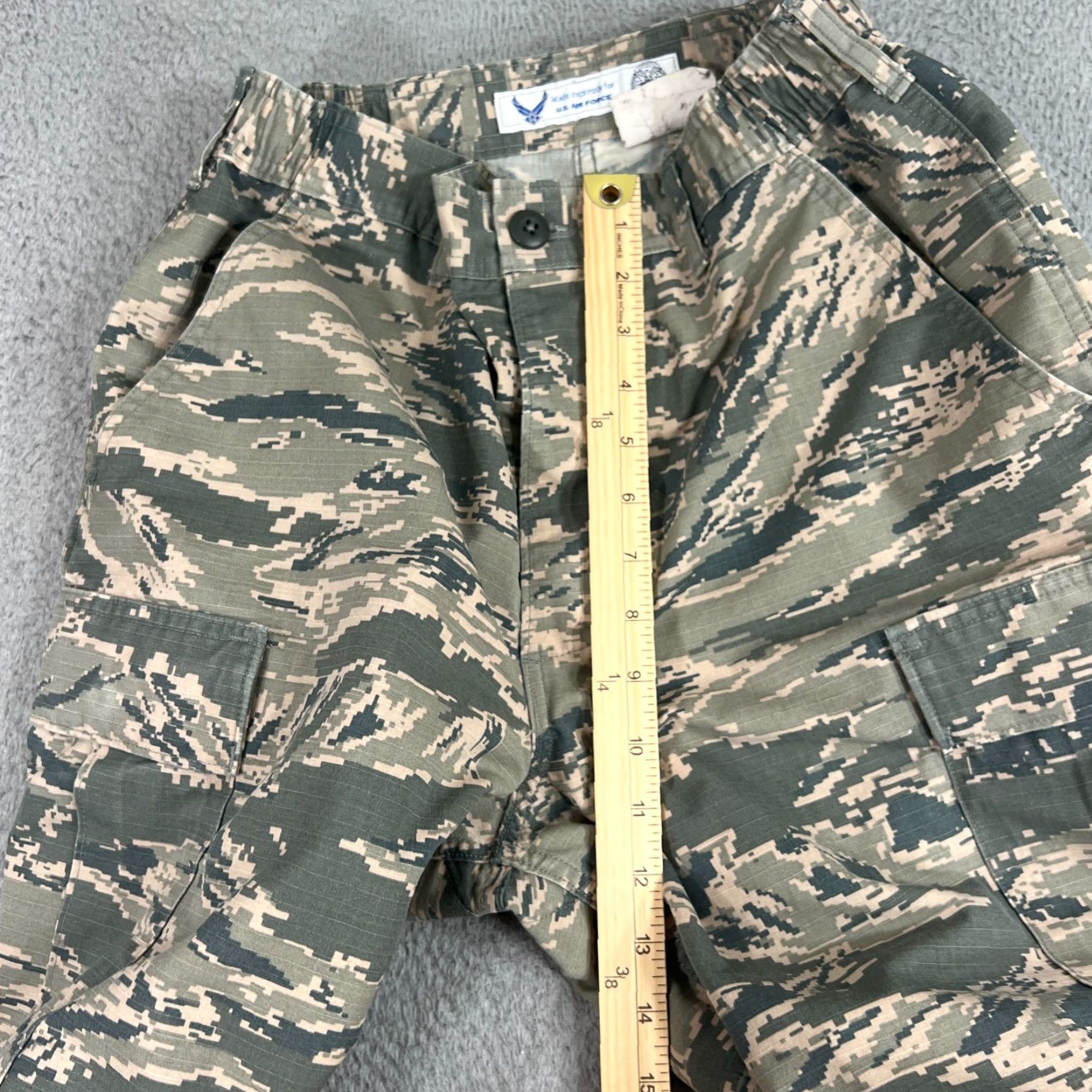 Vintage USAF Desert Digital Camo Pants 29x24 Green Tiger Stripe Cargo Jogger BDU DSCP Size US 29 - 4 Thumbnail