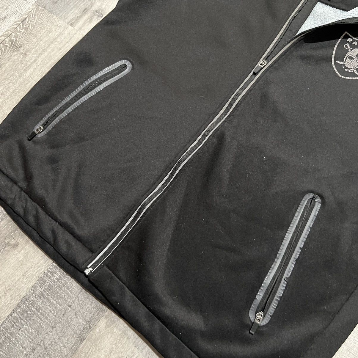 NFL NFL Raiders Black/Grey Full Zip Las Vegas Football Jacket Size US XL / EU 56 / 4 - 4 Thumbnail