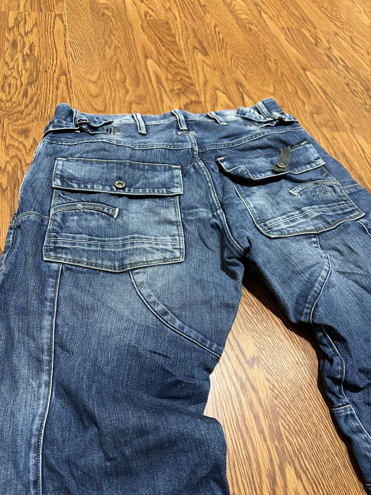 G-Star × If Six Was Nine × Vintage Vintage G Star Raw Waxed Jeans 33/01 Size US 36 / EU 52 - 4 Thumbnail