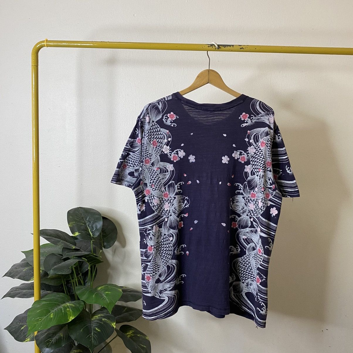 Karakuri Tamashii Koi Fish Sukajan Motive Ed Hardy Karakuri Loop wheel Cotton Size US XL / EU 56 / 4 - 9 Thumbnail
