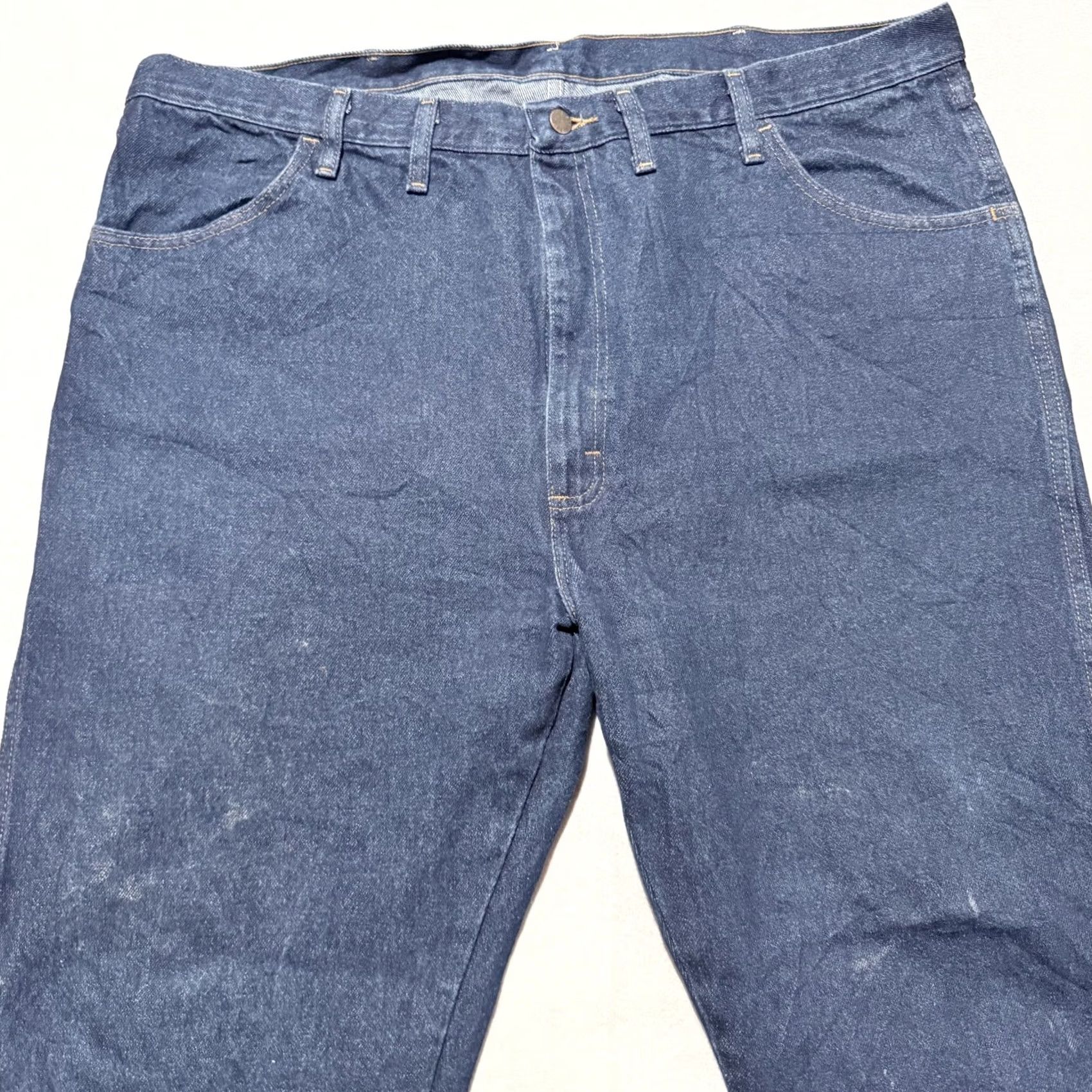 Wrangler Wrangler Rustler Jeans Men's Blue Dark Wash Straight 44X30 Denim Cotton Regular Straight Mens Jeans Size US 44 / EU 60 - 3 Thumbnail