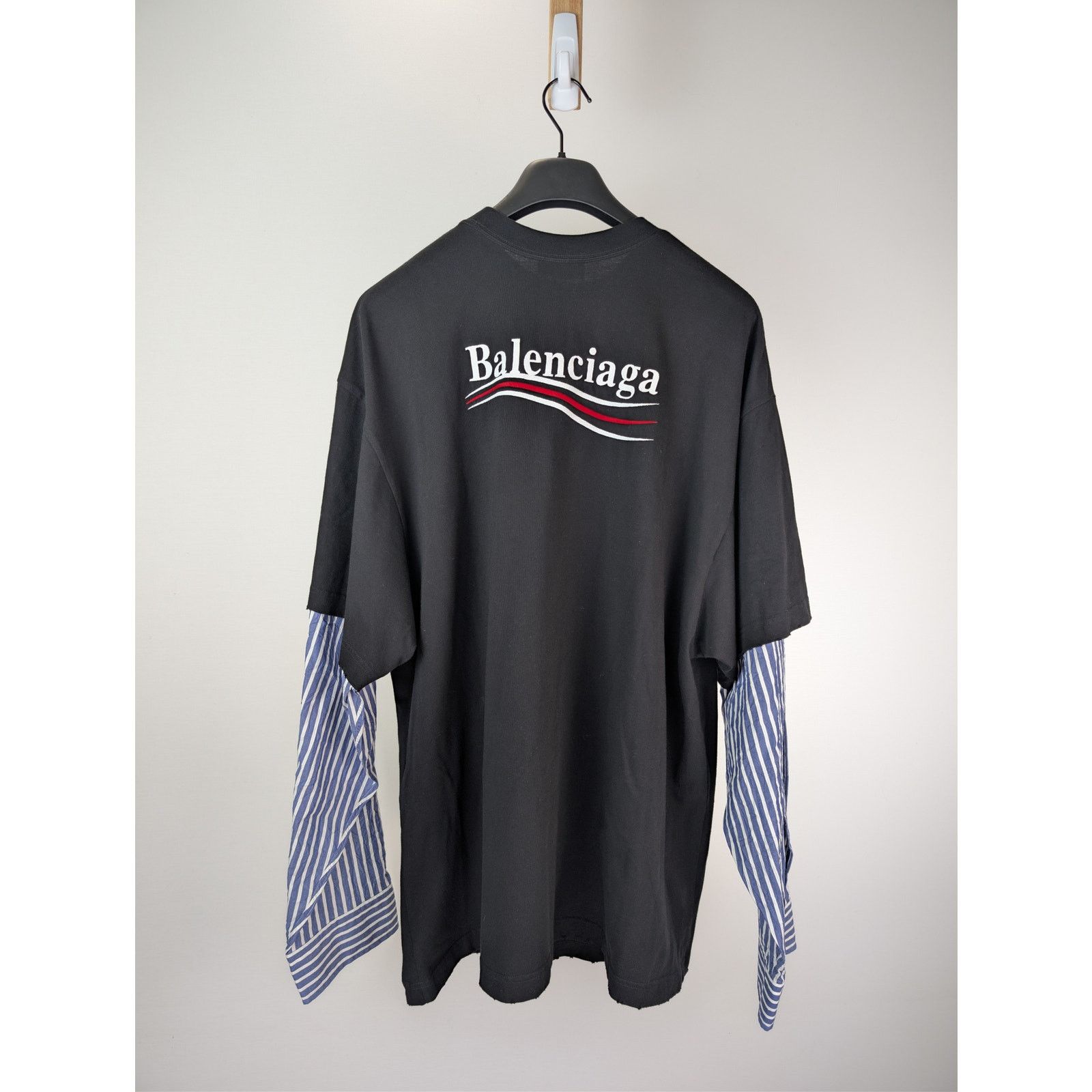 Balenciaga o1rshd1 Q:2 / Political Campaign Layered Jersey T-Shirt Size US XL / EU 56 / 4 - 1 Thumbnail