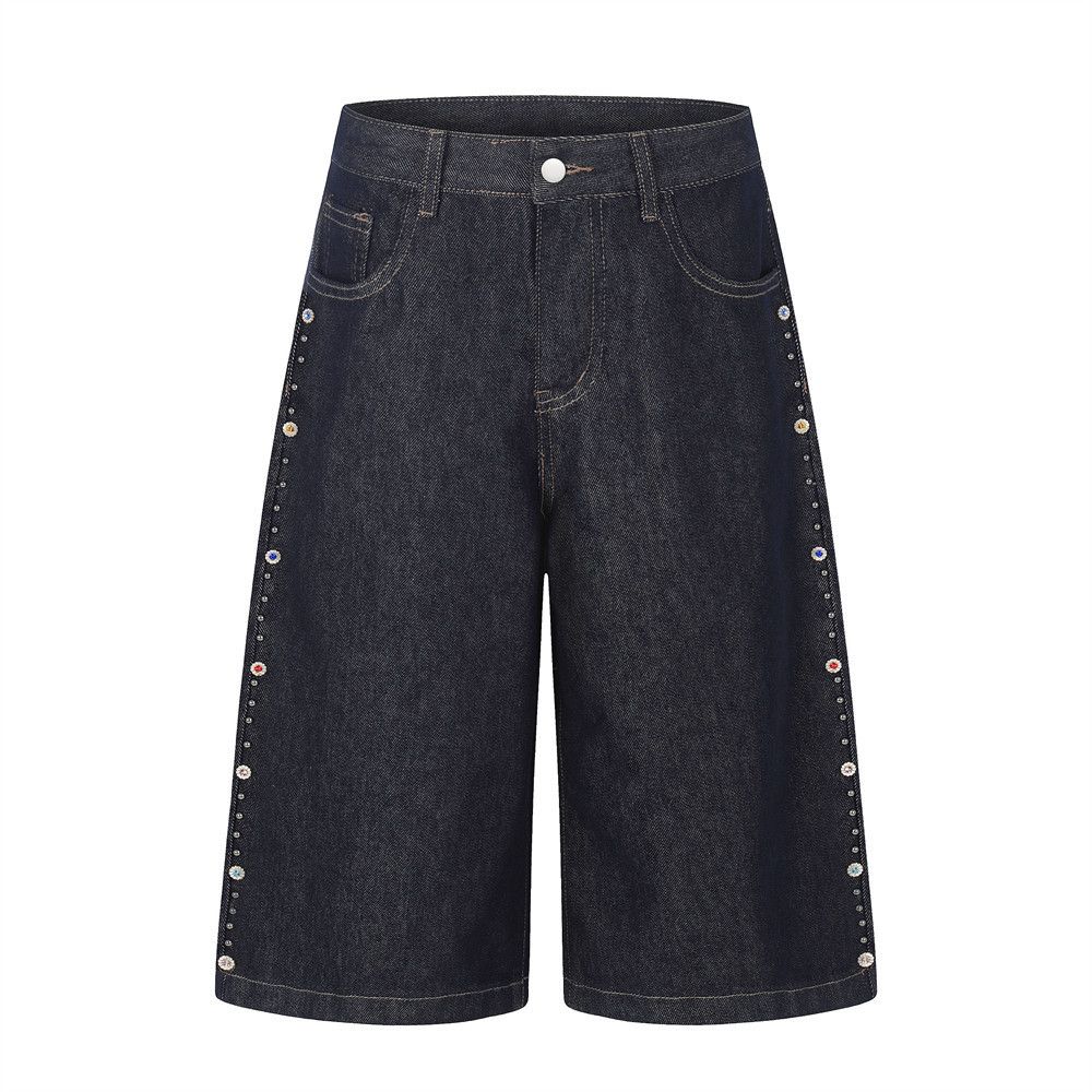 Japanese Brand Men's High-Street Vibe Cargo-Style Straight-Leg Denim Shorts Size US 32 / EU 48 - 1 Thumbnail