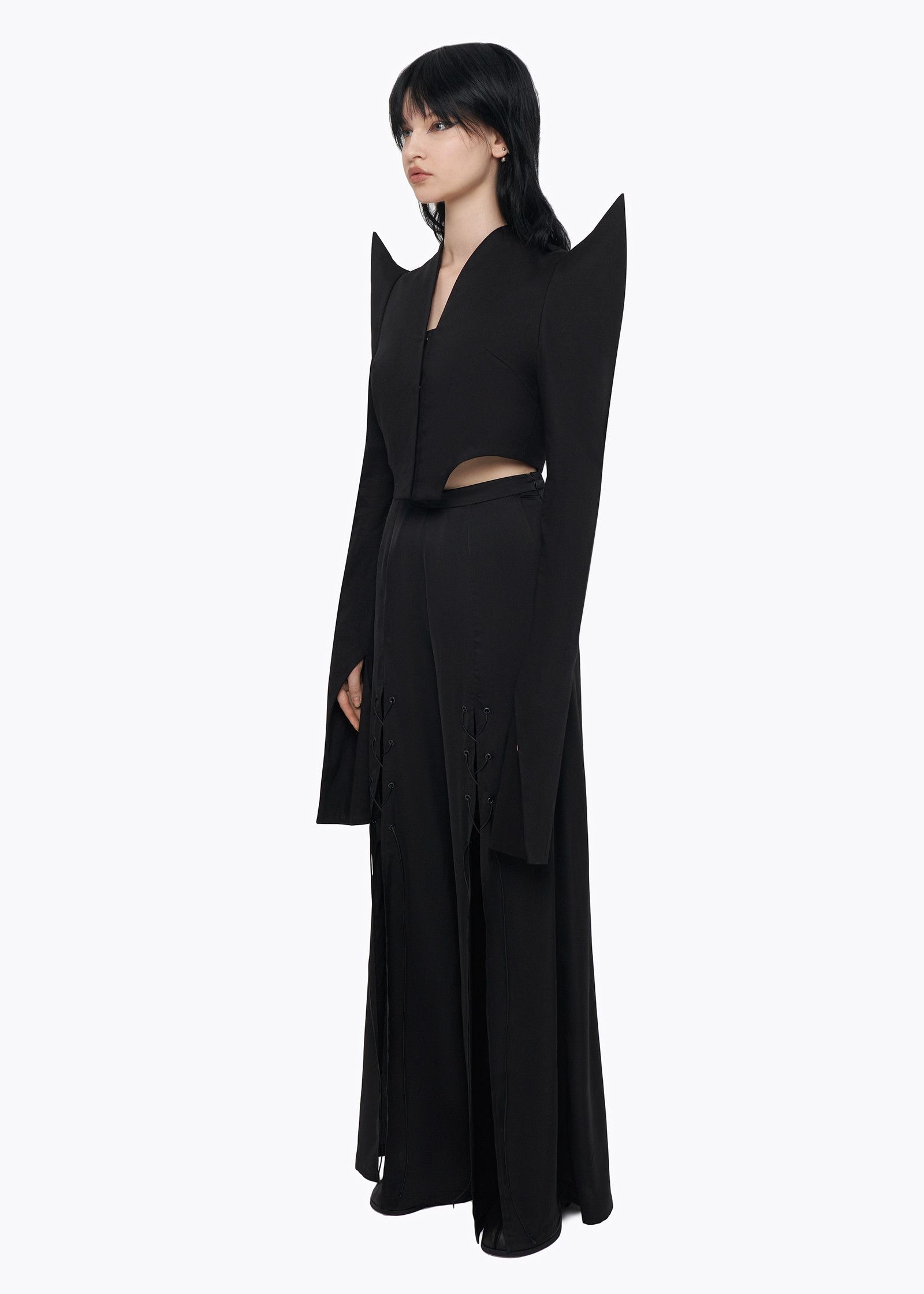 Bat Norton JACKET WITH ACCENT SHOULDERS NIGHTOUT. BLACK Size XS / US 0-2 / IT 36-38 - 3 Thumbnail