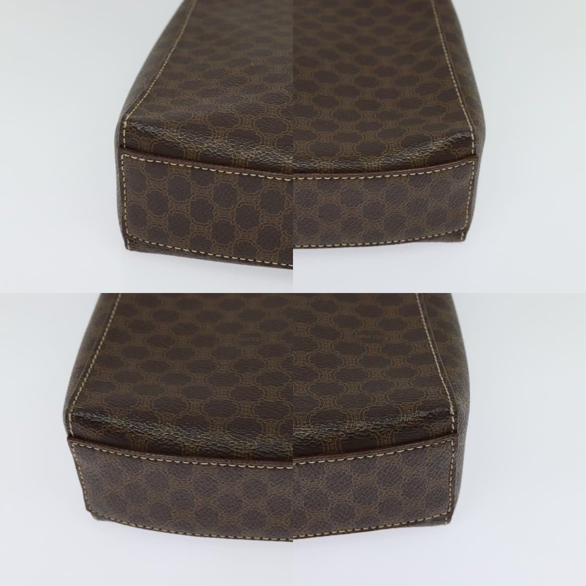 Celine CELINE Macadam Canvas Shoulder Bag Pvc Leather Brown Gold Size ONE SIZE - 10 Thumbnail