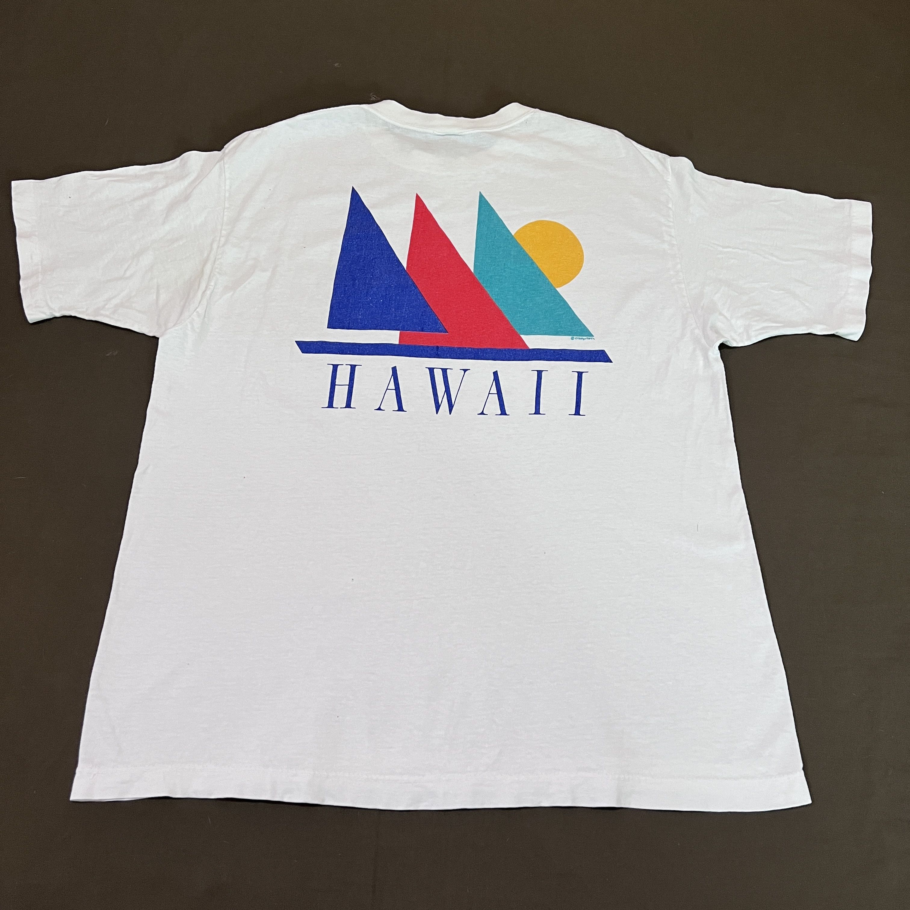Vintage Vintage 90s CRAZY SHIRT Hawaii Tee Size L Size US L / EU 52-54 / 3 - 1 Thumbnail