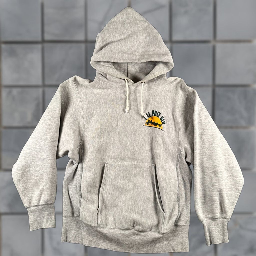 VINTAGE Champion Reverse Weave Hoodie Mens Medium Gray 80s College