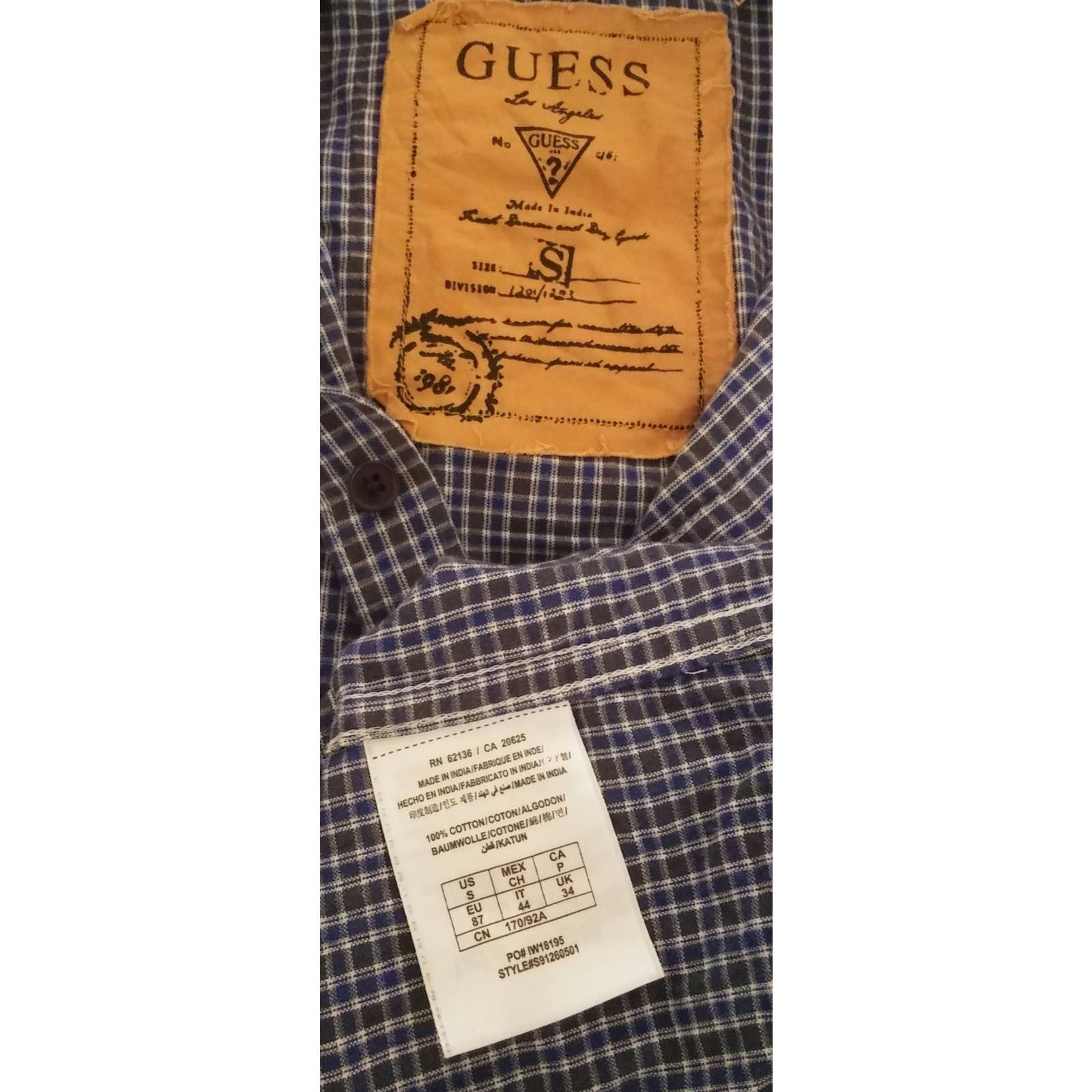 Guess GUESS Plaid Button Up Long Sleeve Shirt Men's Small Size US S / EU 44-46 / 1 - 8 Thumbnail