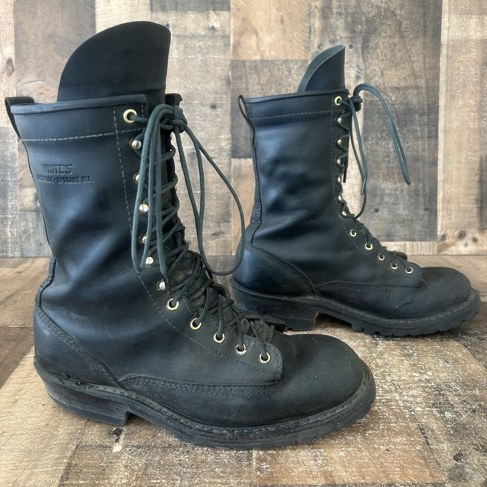 White's Boots Whites H7809 Logger Packer Plain Toe Work Boots Mens 9 D Size US 9 / EU 42 - 2 Thumbnail