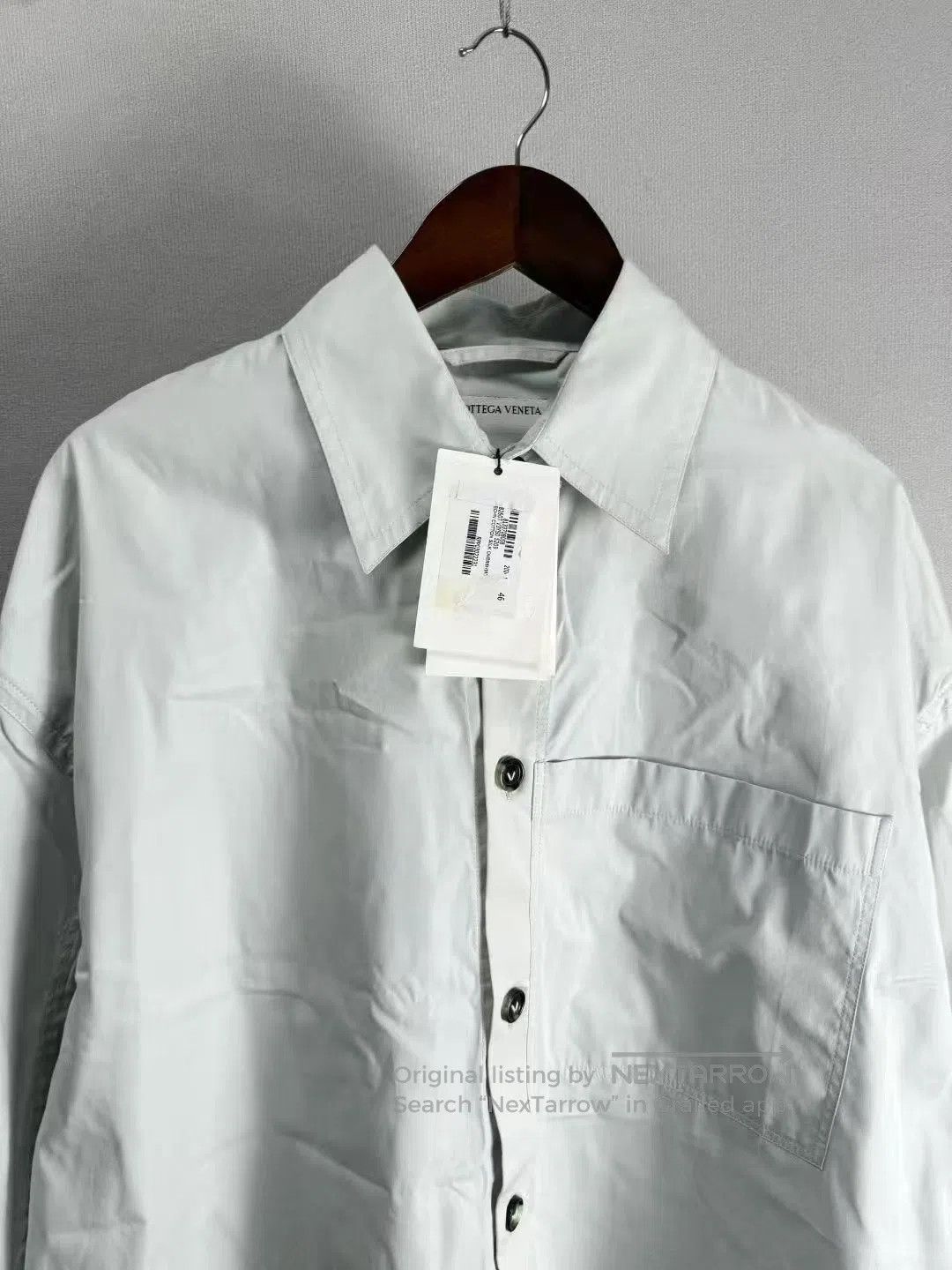 Bottega Veneta Bottega Veneta Gray White Pocket Single-breasted Shirt| Size US S / EU 44-46 / 1 - 2 Thumbnail