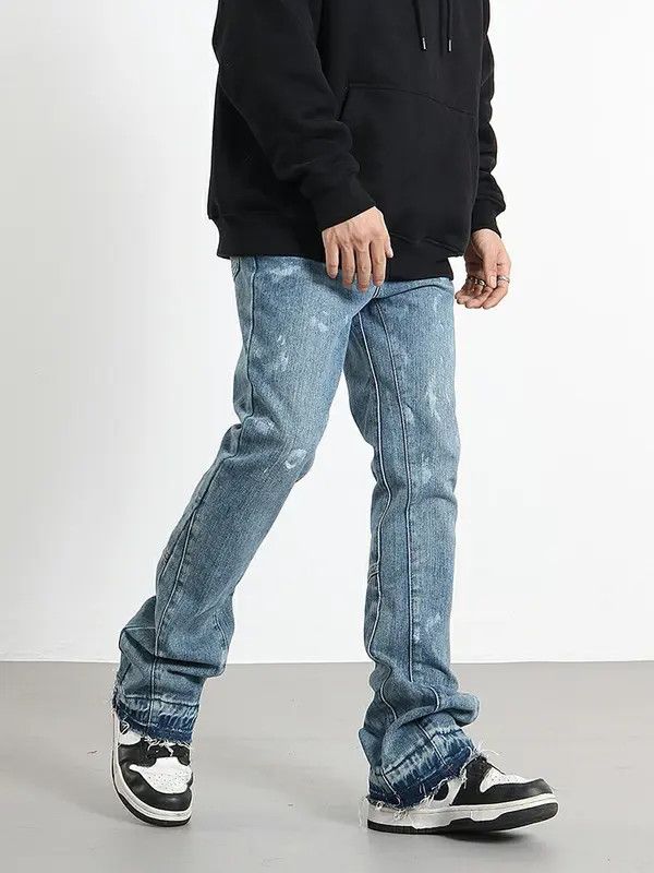 VIBE flared distressed washed paint jeans Size US 30 / EU 46 - 6 Thumbnail