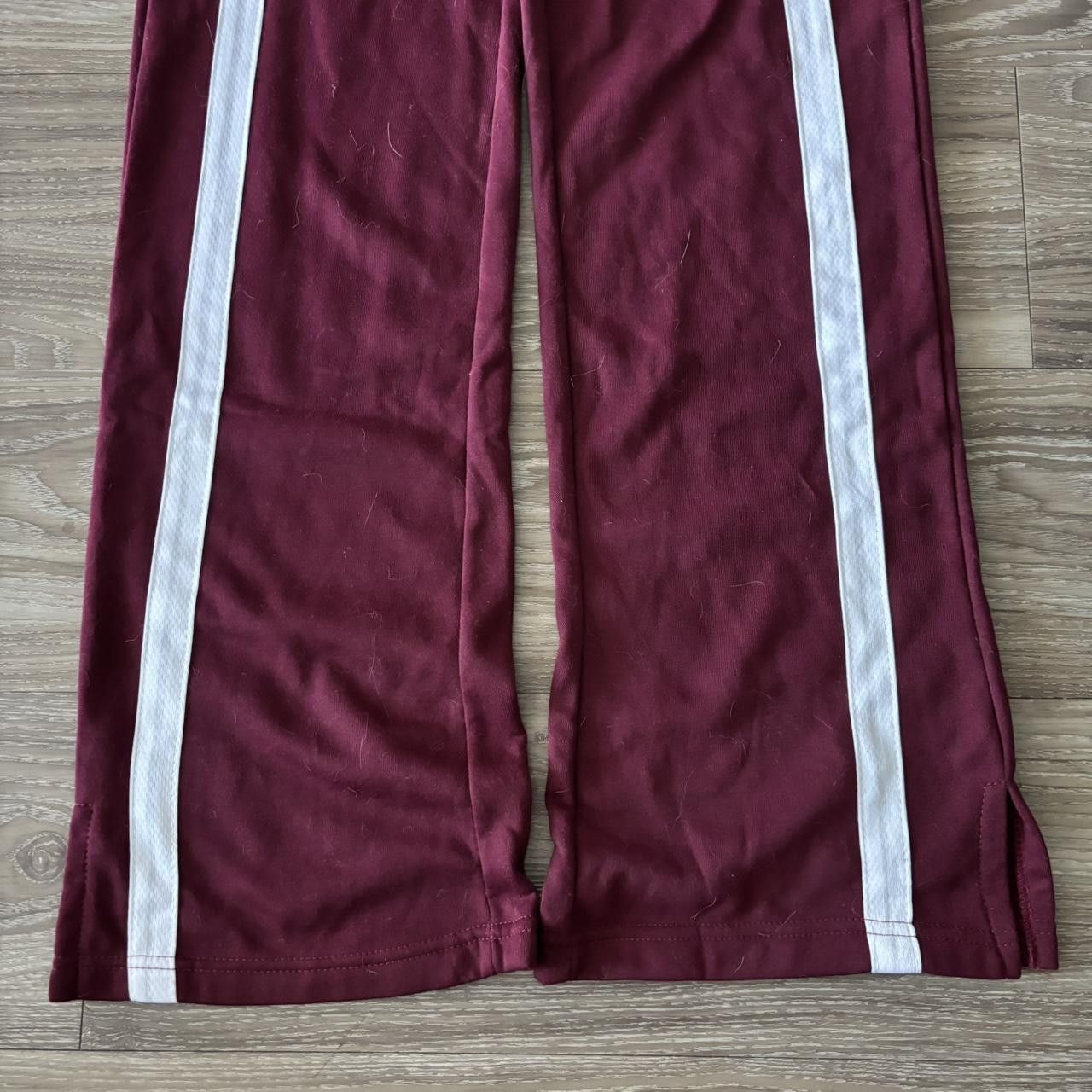 Vintage Crazy Vintage Y2K/2000s Cute Burgundy Striped Sweatpants! Size S Size 26" / US 2 / IT 38 - 3 Thumbnail