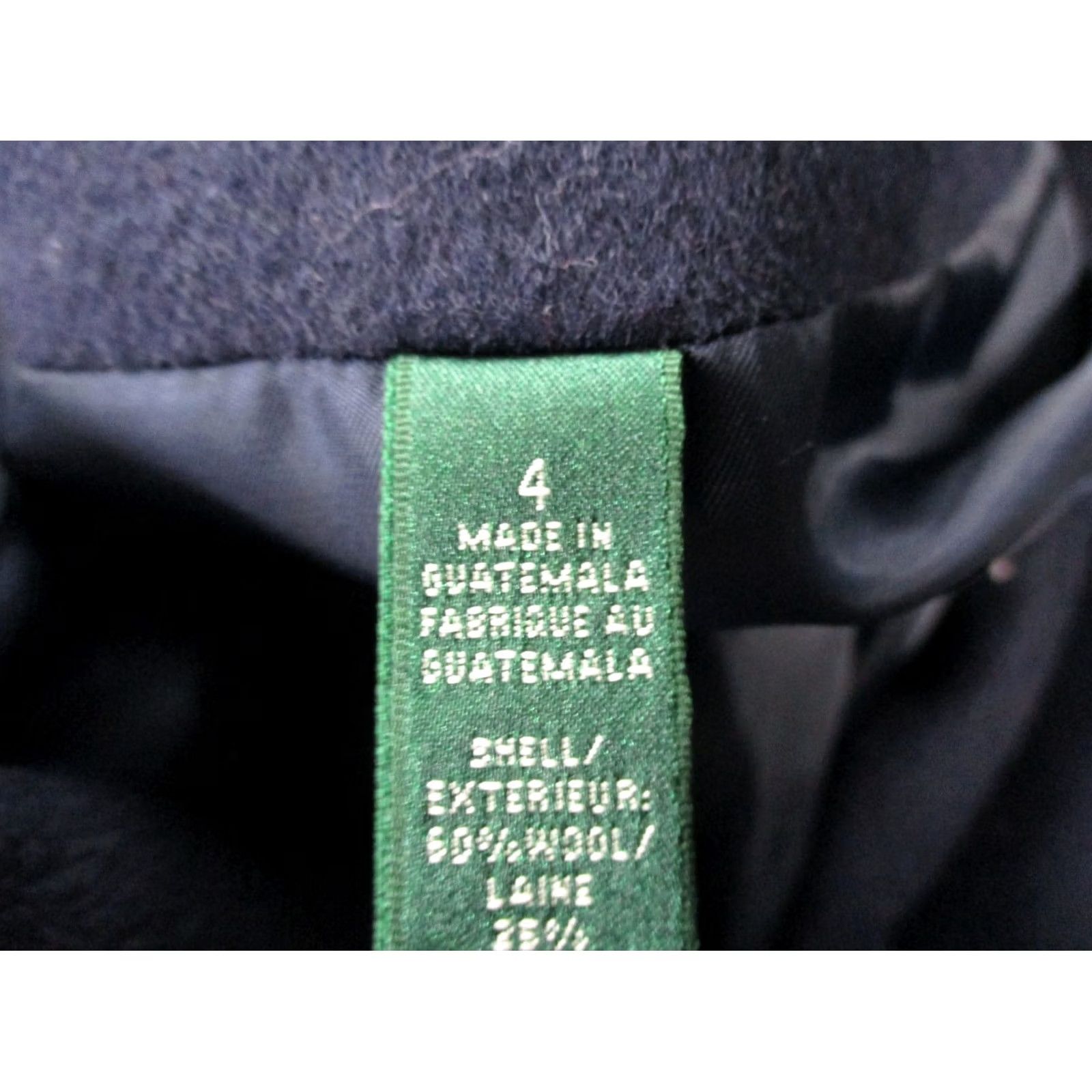 Ralph Lauren Lauren Ralph Jacket Womens 4 Women Navy Wool Blend Sailor Heavy Preppy Coat Size S / US 4 / IT 40 - 7 Thumbnail