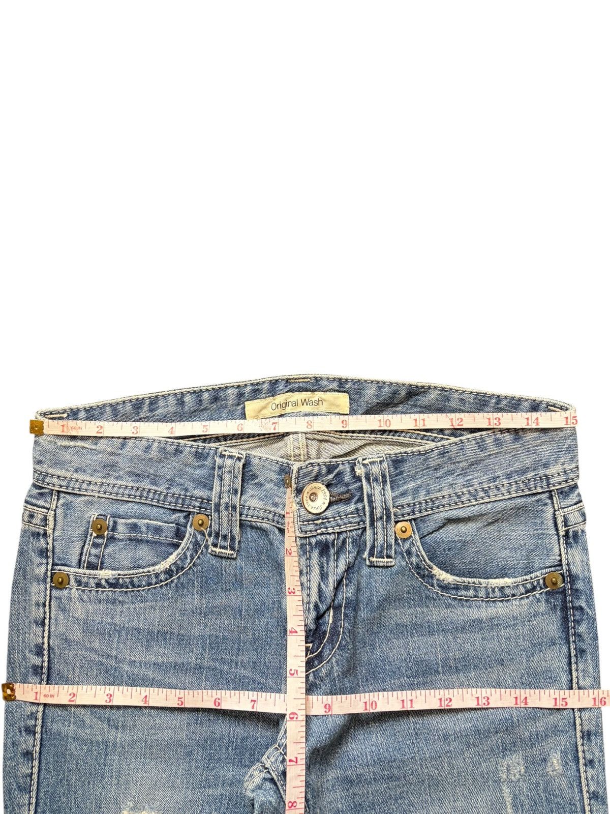 Uniqlo Vintage Uniqlo Faded Wash Distressed Flare Jeans Size 30" / US 8 / IT 44 - 6 Thumbnail