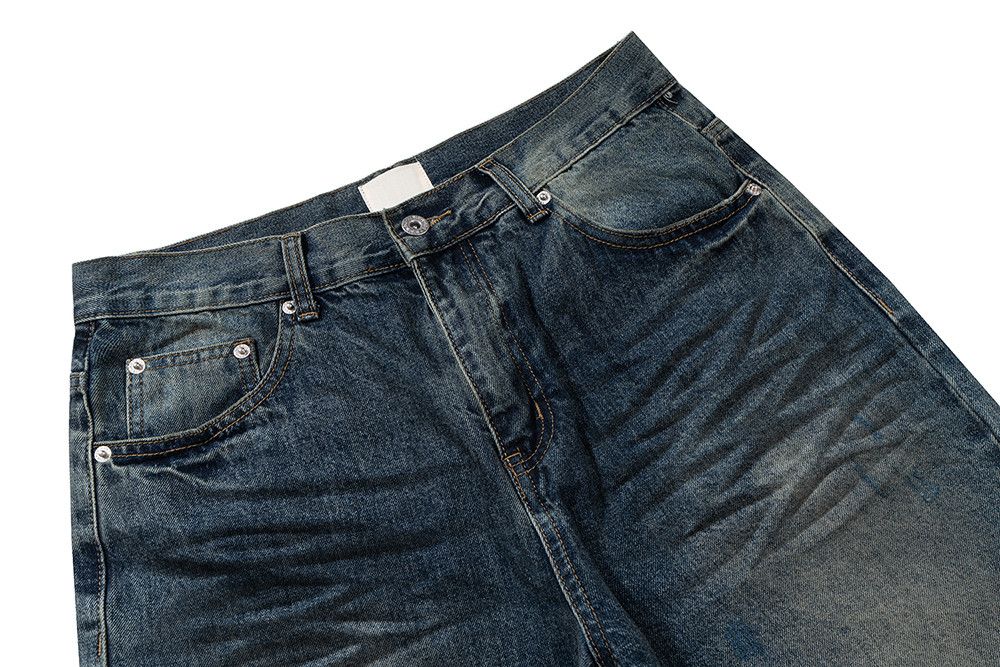 Jean × Vintage Distressed Washed Dirty Frayed Baggy Size US 32 / EU 48 - 3 Thumbnail