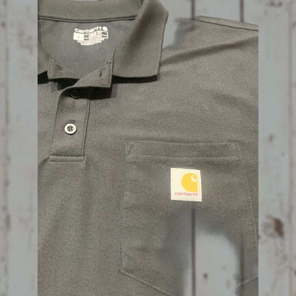 Carhartt Carhartt Polo Shirt Men L Black Pocket Short Sleeve Loose Fit Stretch TK0570-M Size US L / EU 52-54 / 3 - 1 Thumbnail