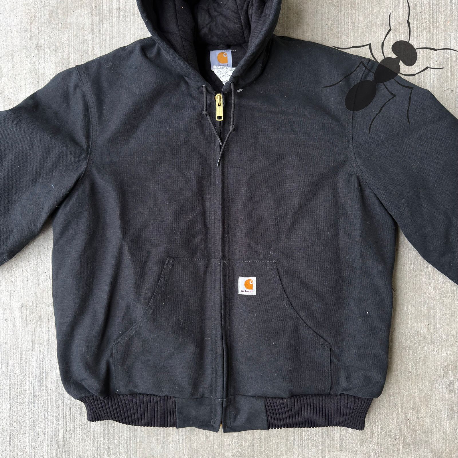 Carhartt × Vintage Carhartt J140 black hooded work wear jacket Size US M / EU 48-50 / 2 - 3 Thumbnail